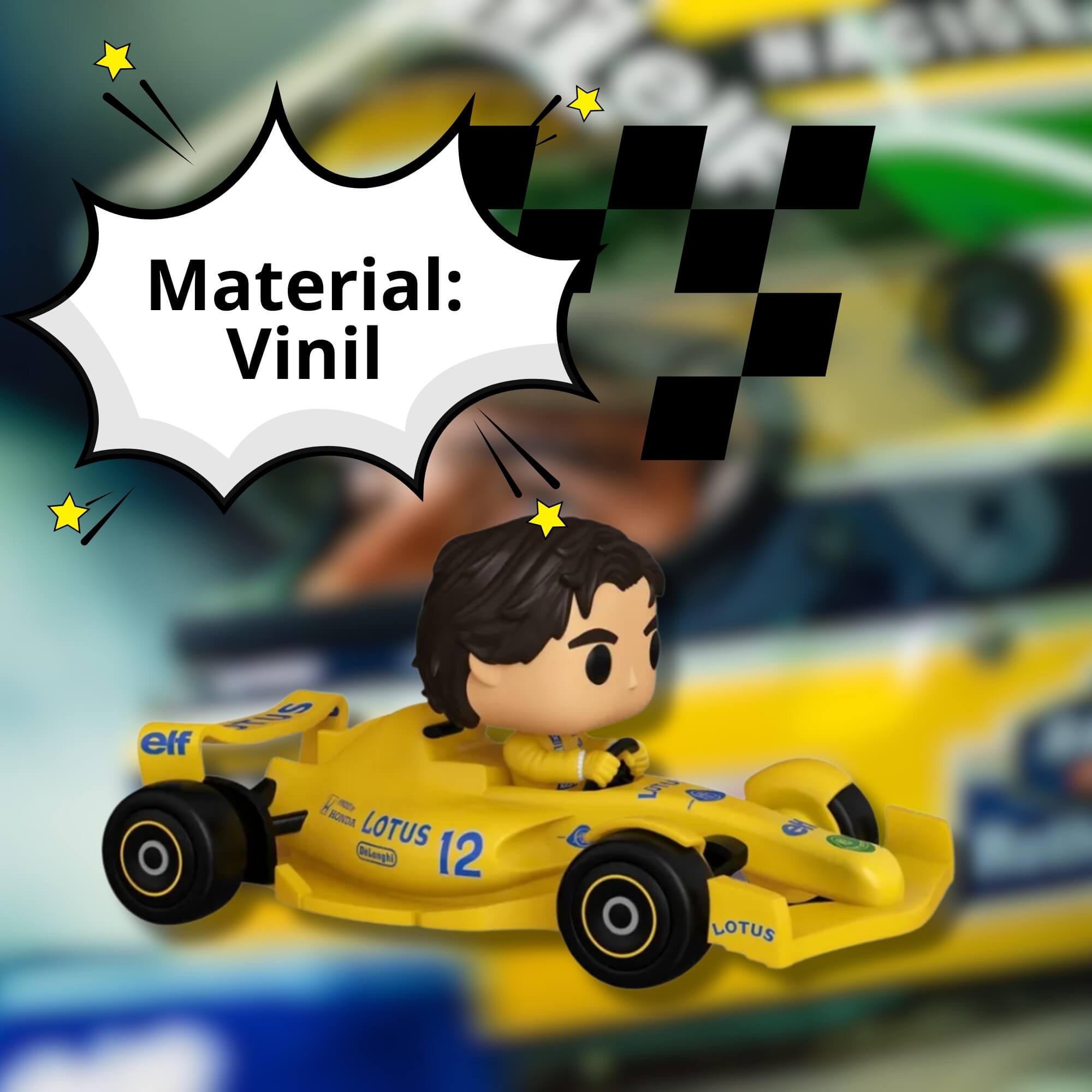 Boneco Funko Pop! Rides Deluxe Lotus Ayrton Senna 314 Candide - 11904