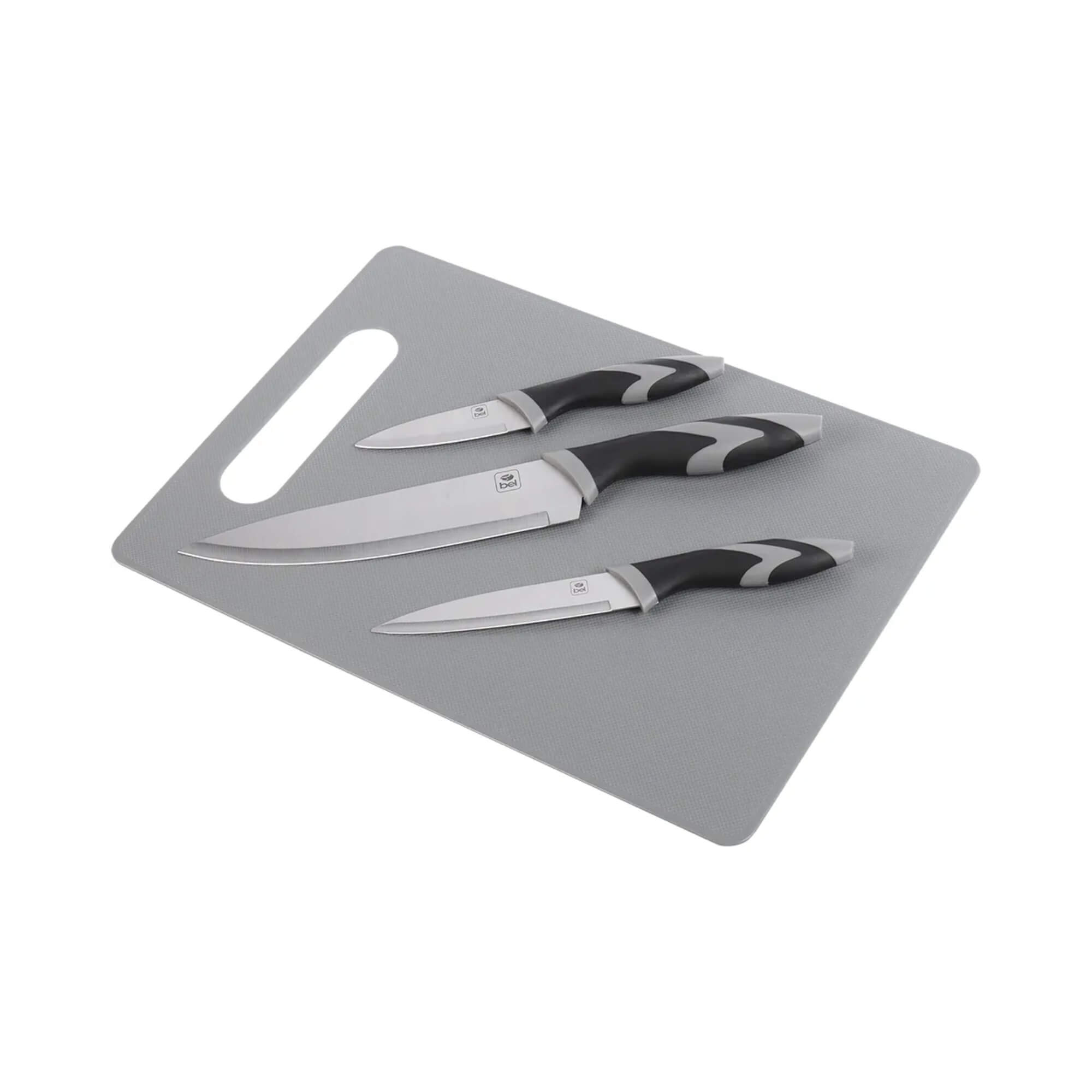 Tabua de Carne e Legumes com 3 Facas Bel - 258400
