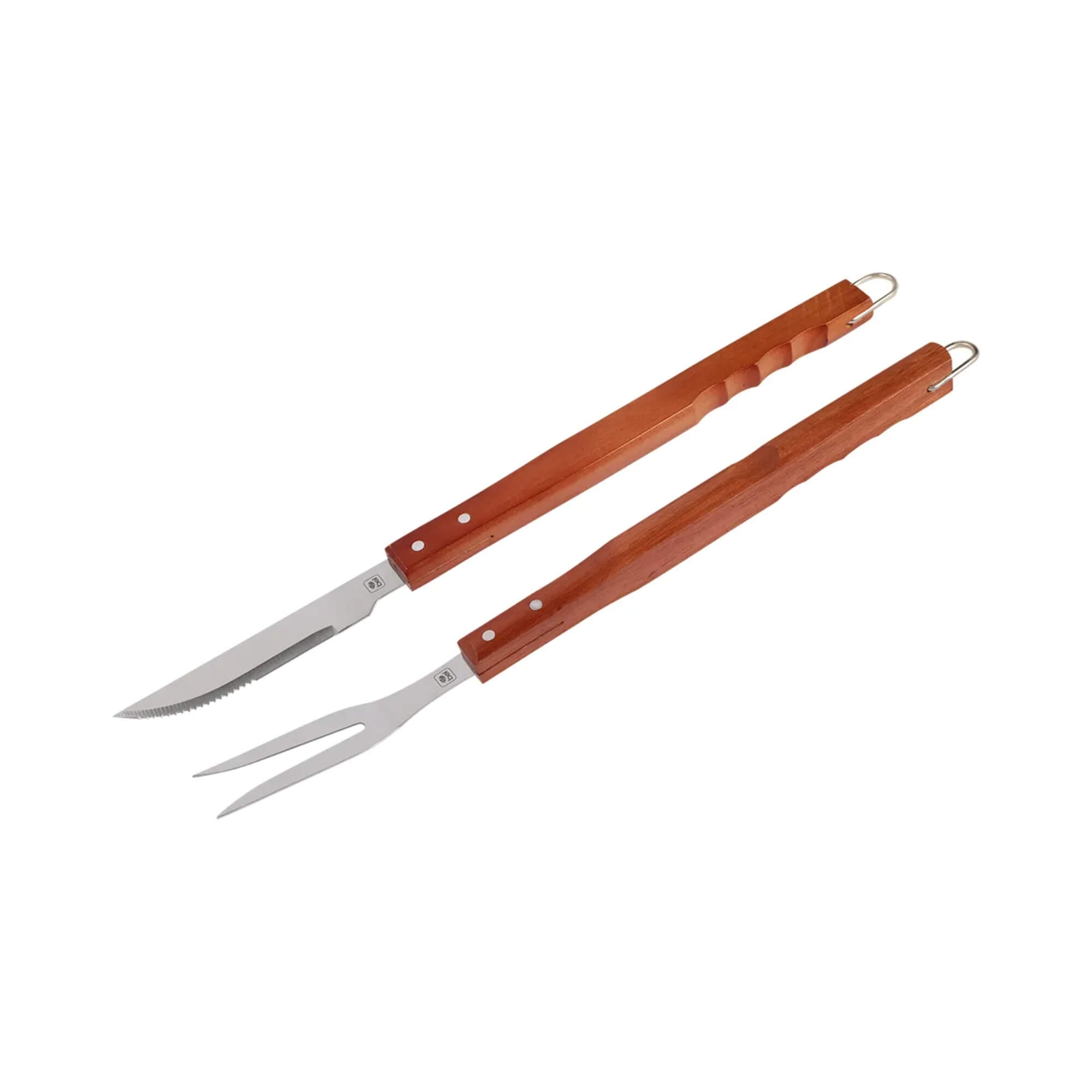 Kit para Churrasco Inox Cabo de Madeira Grande 2 Peças Bel - 256700