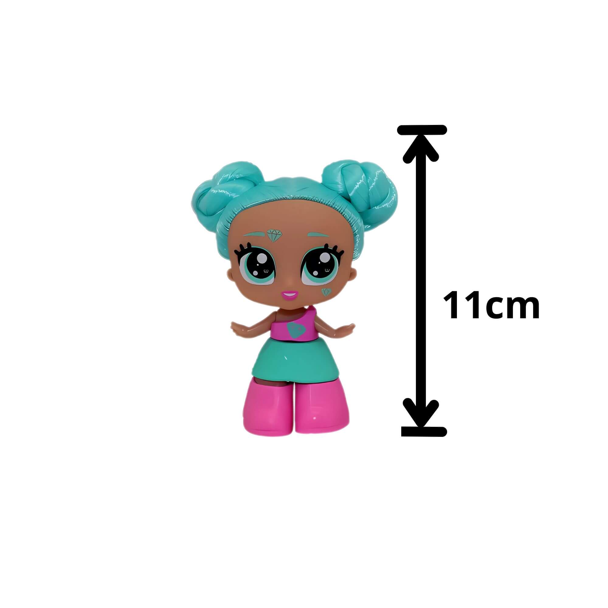Brinquedo Infantil Hair Dooz Mini Boneca Colecionável Crystal 11cm 3+ anos Multikids - BR2217