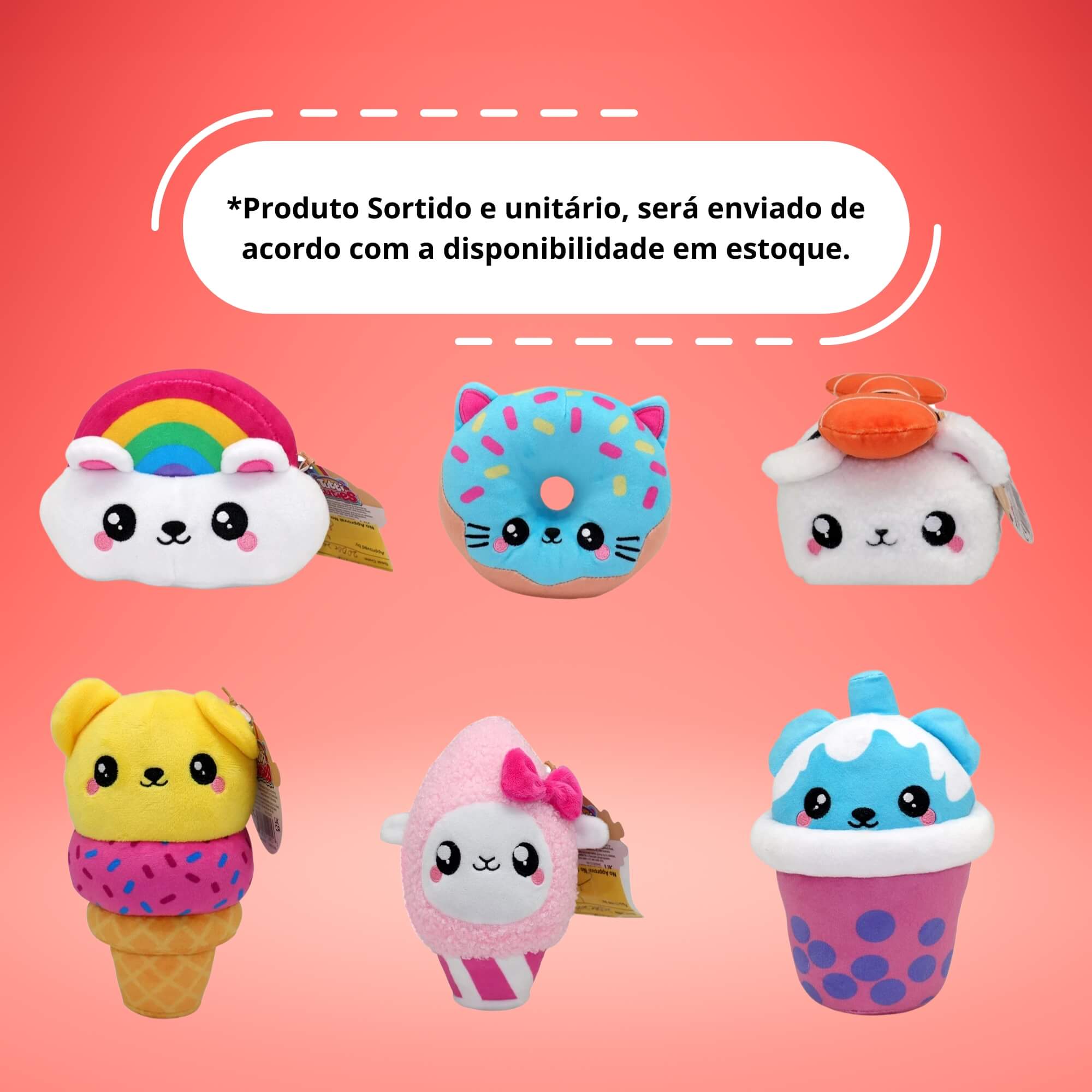 Pelúcia Tutti Cuties 20cm Sortida e Unitária Multikids - BR2219