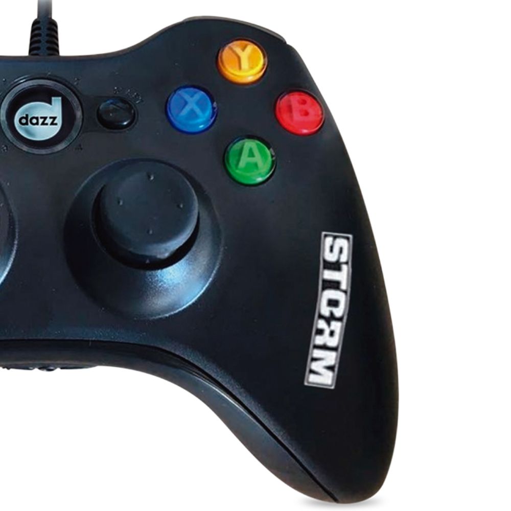 Controle Double Shock Storm Console/PC Preto 624518 - Dazz