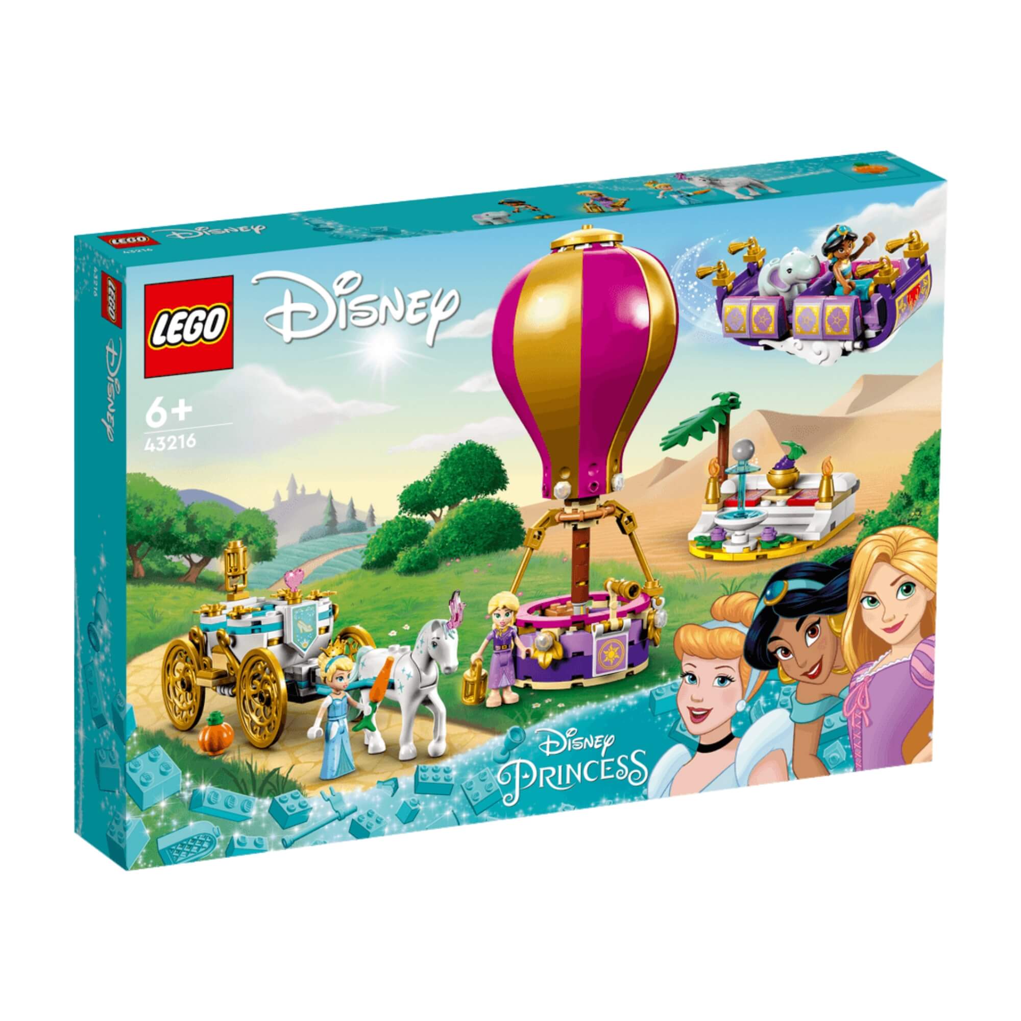 LEGO Disney Princesas Viagem Encantada 320 Peças Cinderela, Jasmine e Rapunzel Cenário Presente - 4111143216