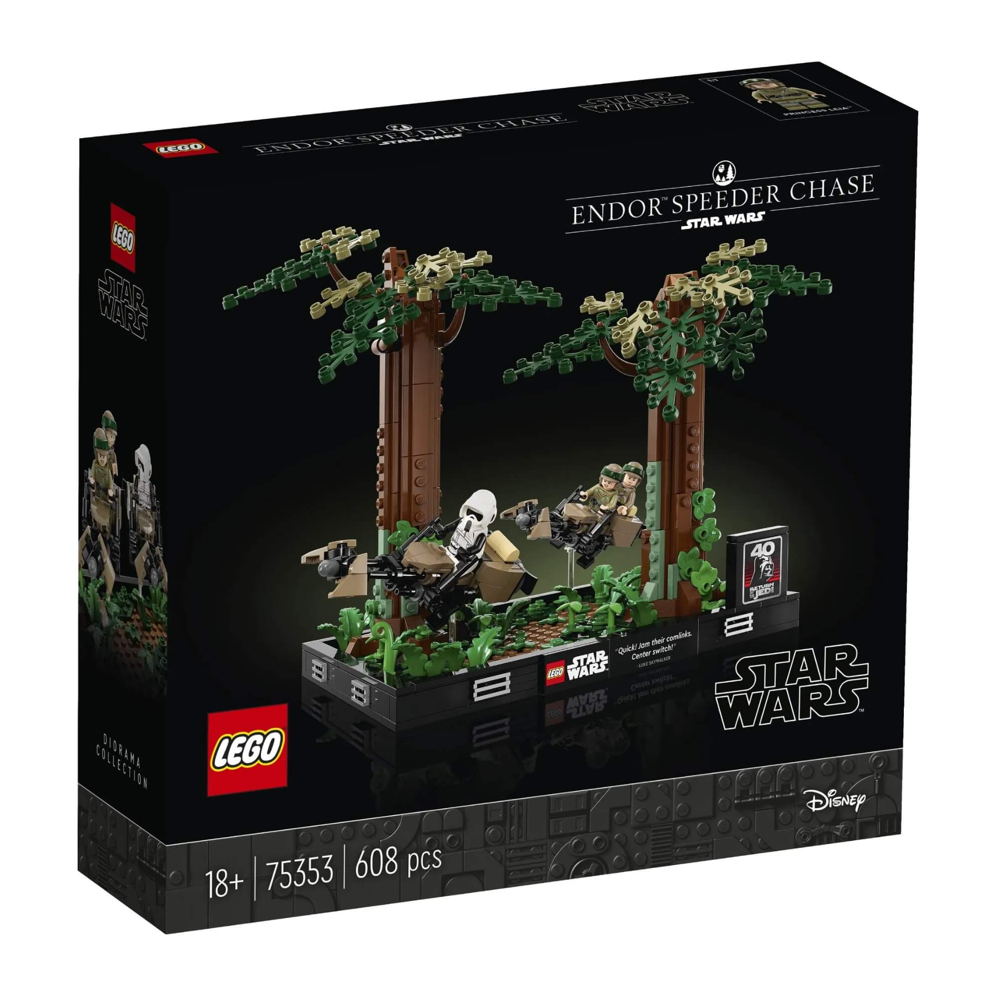 LEGO Star Wars - Diorama da Perseguição de Speeder em Endor 608 Peças - 4111175353
