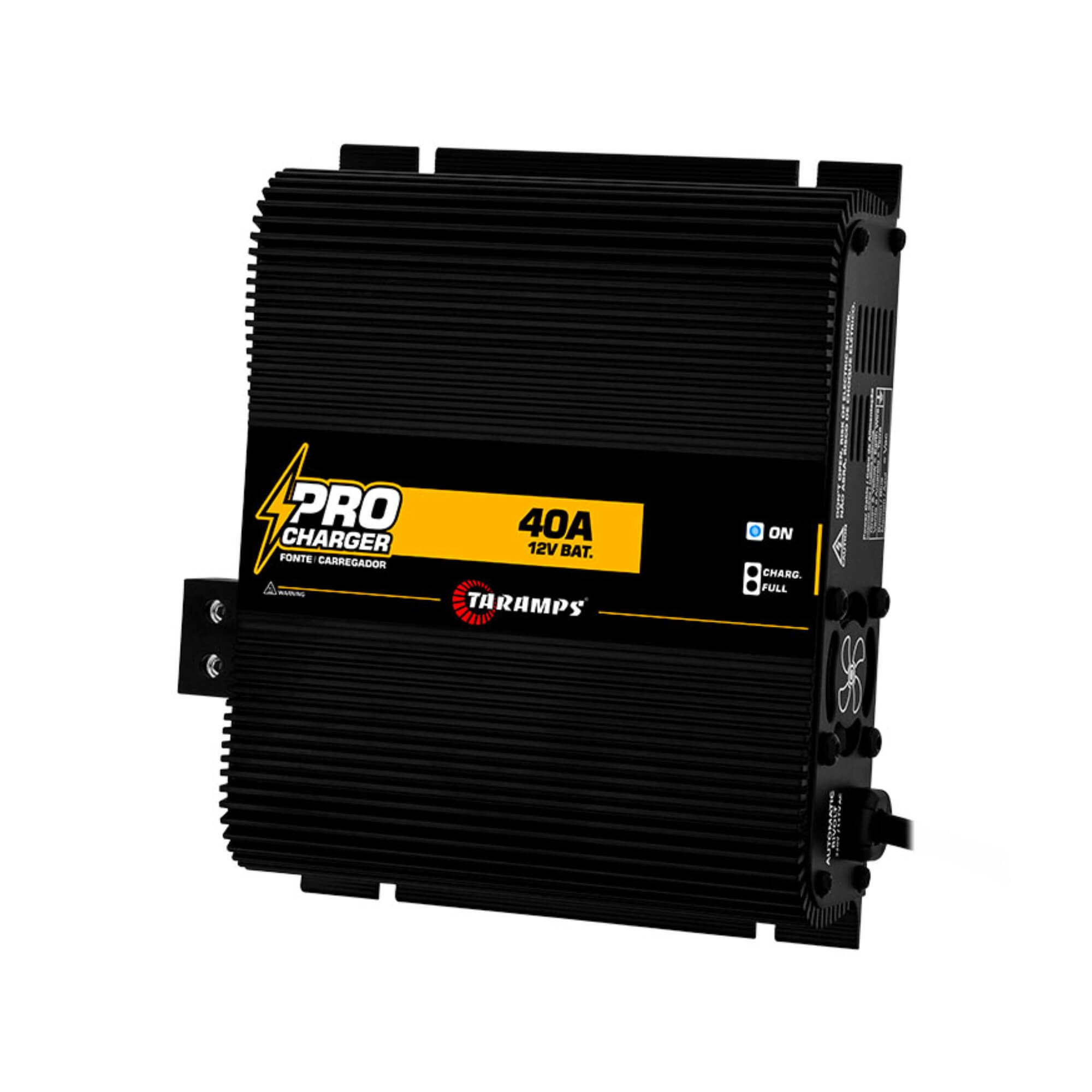 Fonte Pro Charger 40A Bivolt com Voltímetro e Amperímetro na cor Preta Taramps - 902176