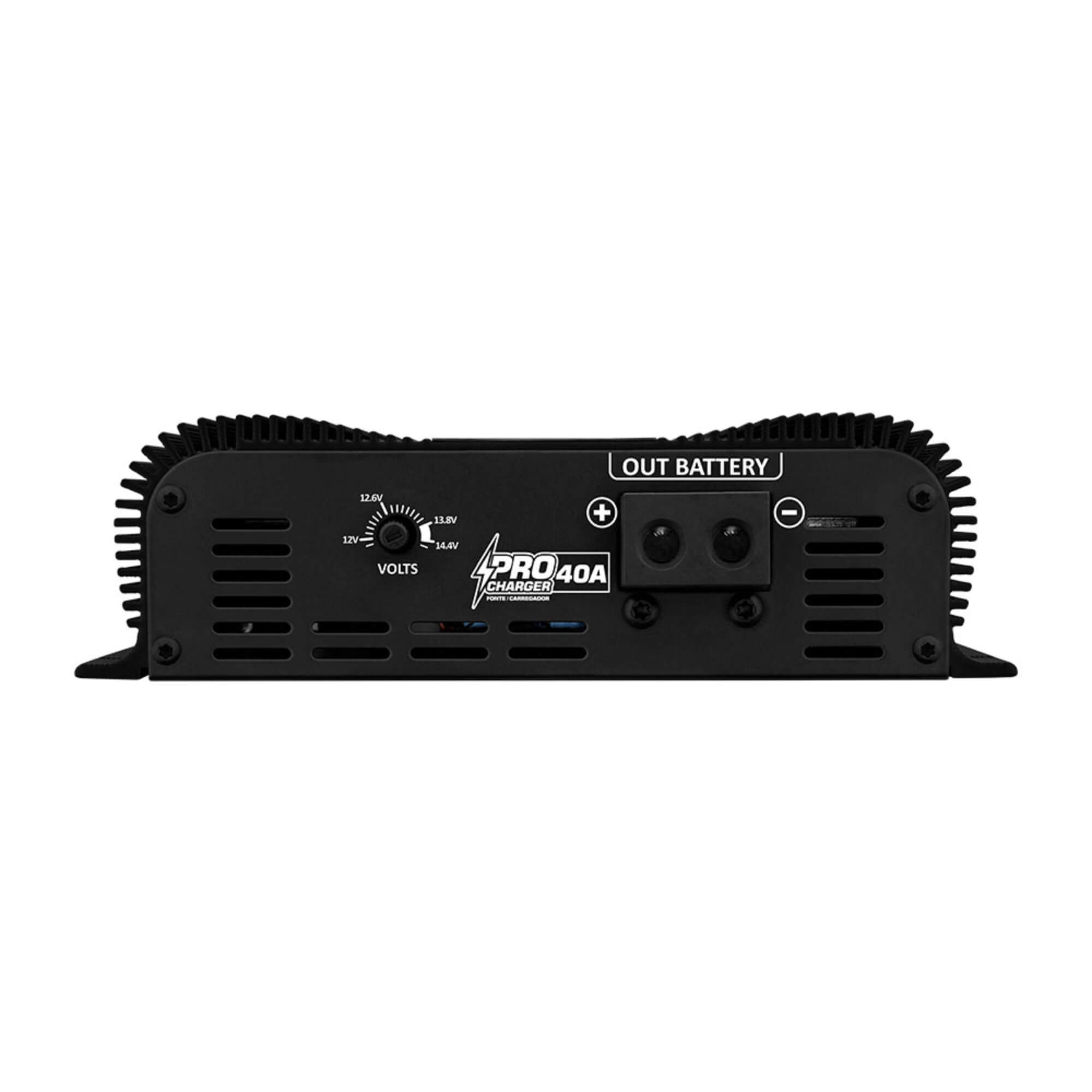 Fonte Pro Charger 40A Bivolt com Voltímetro e Amperímetro na cor Preta Taramps - 902176