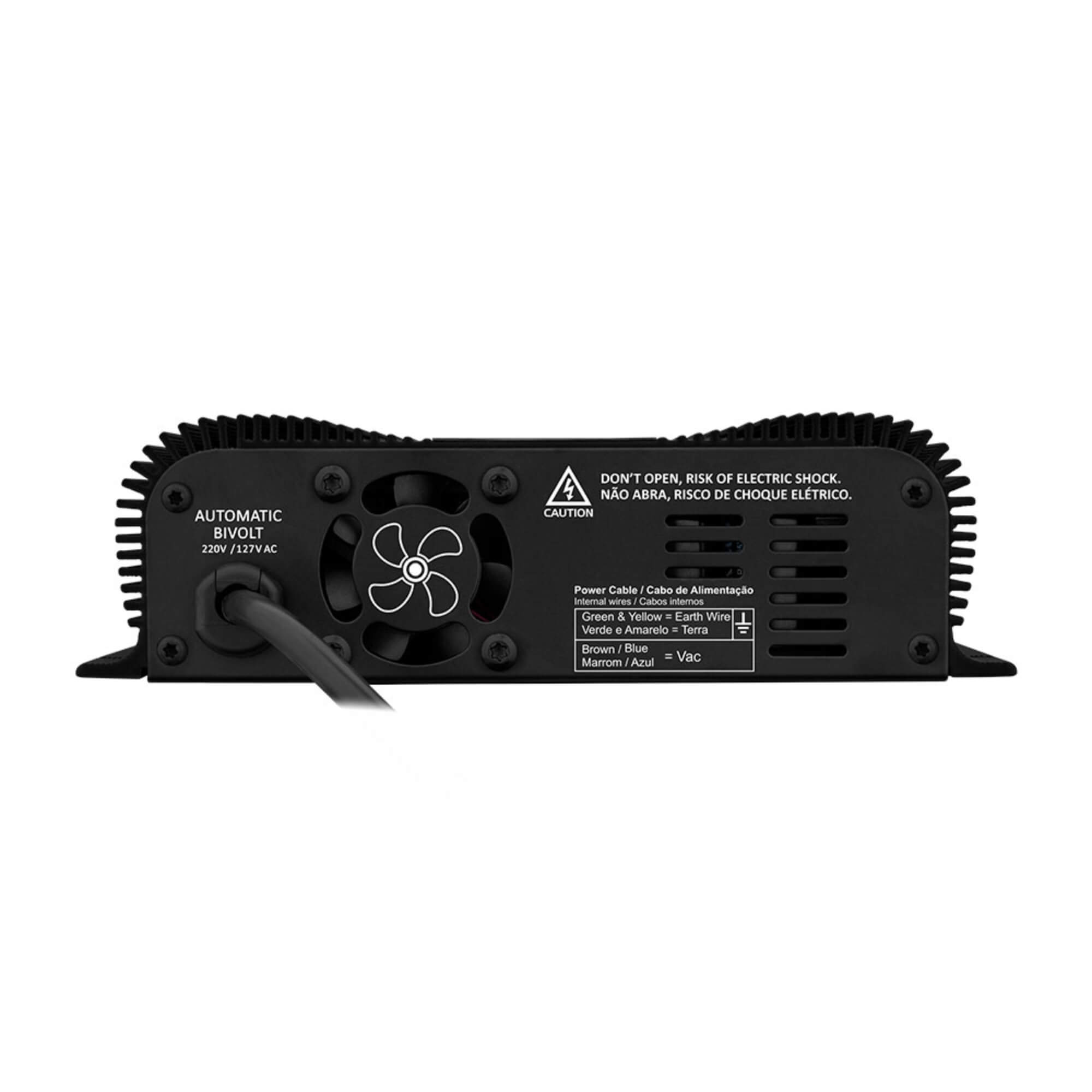 Fonte Pro Charger 40A Bivolt com Voltímetro e Amperímetro na cor Preta Taramps - 902176