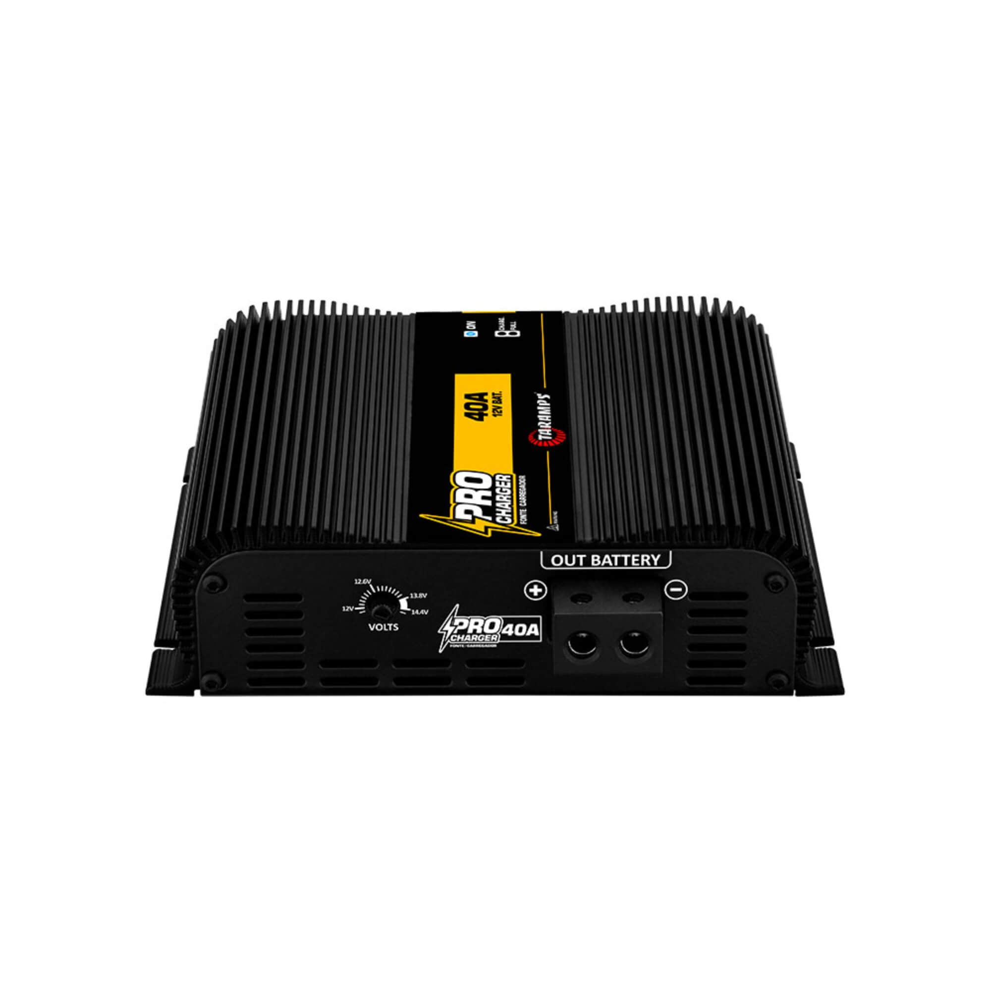 Fonte Pro Charger 40A Bivolt com Voltímetro e Amperímetro na cor Preta Taramps - 902176