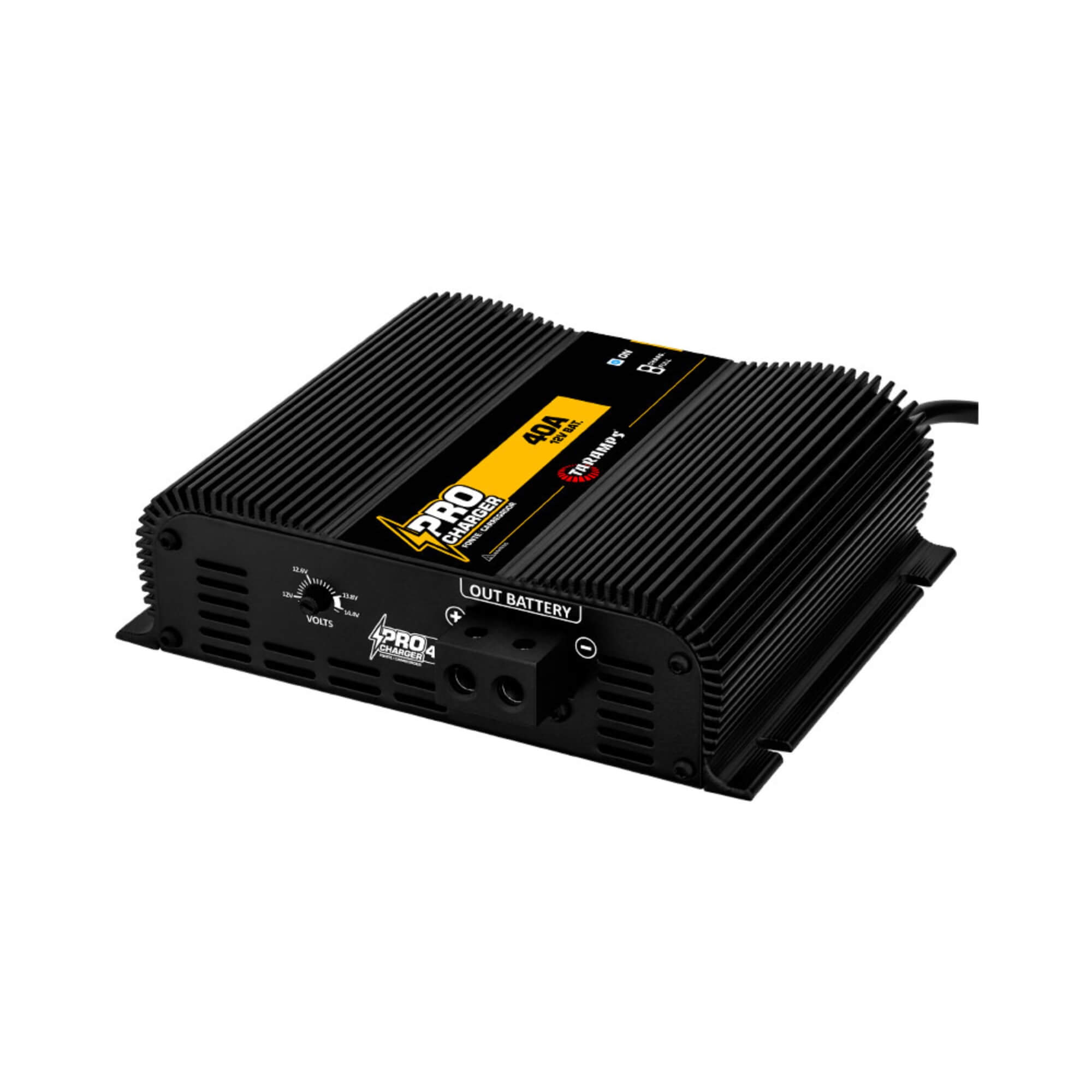 Fonte Pro Charger 40A Bivolt com Voltímetro e Amperímetro na cor Preta Taramps - 902176