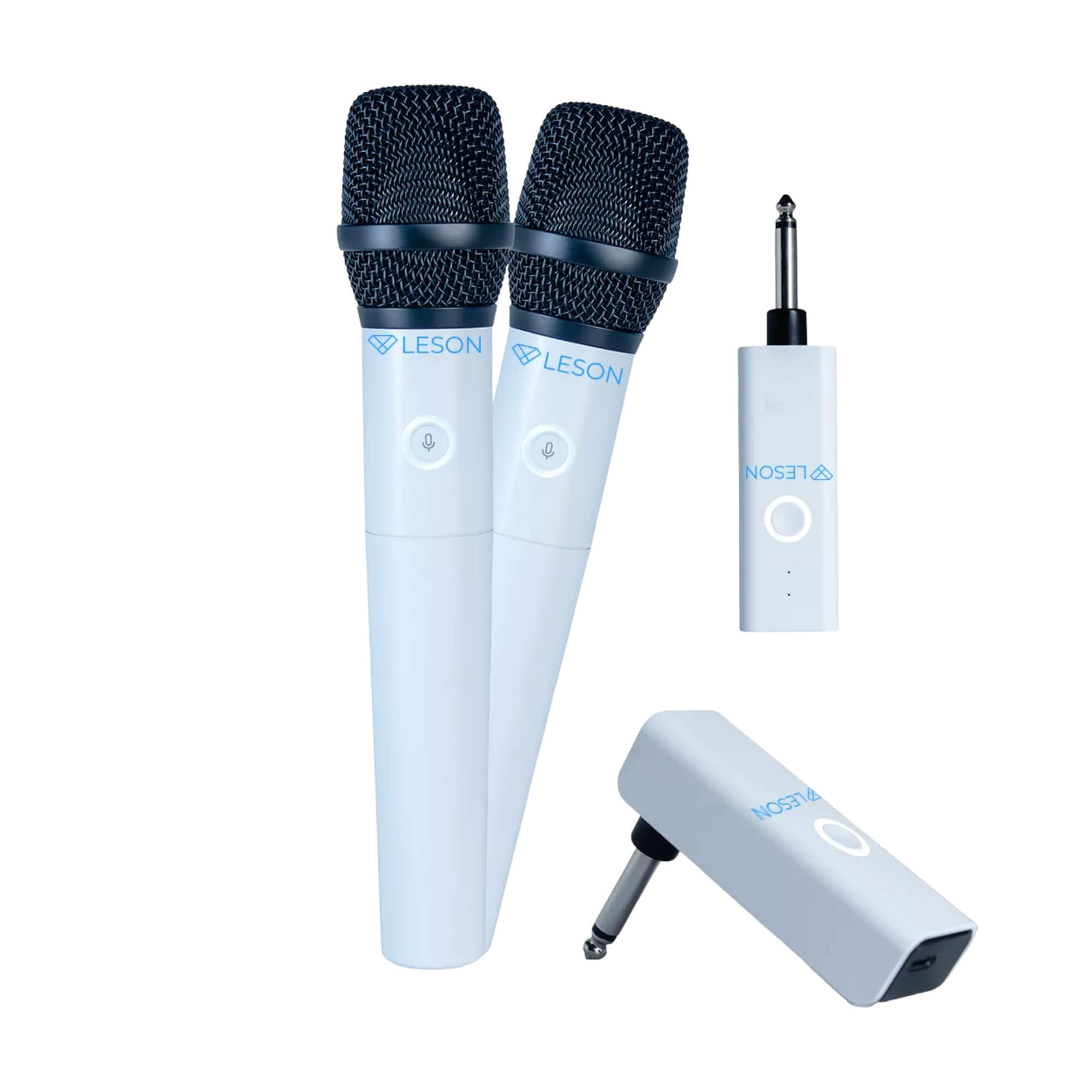 Microfone Duplo sem Fio Dinâmico AR200 HT na cor Branca Leson - 2AMAR200B
