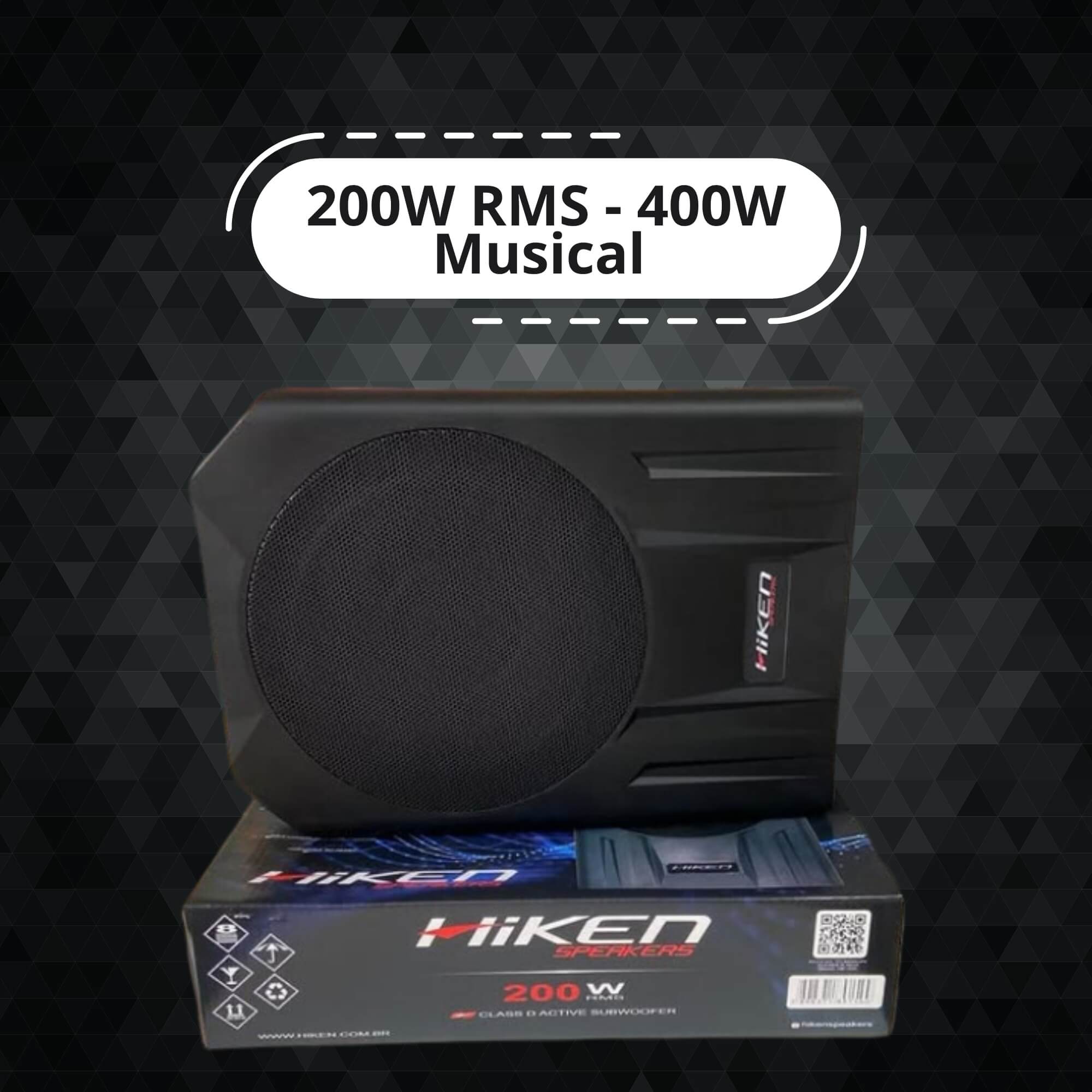 Caixa Slim Amplificada Slender Box 200W 8" Polegadas Hiken - 2HK001990