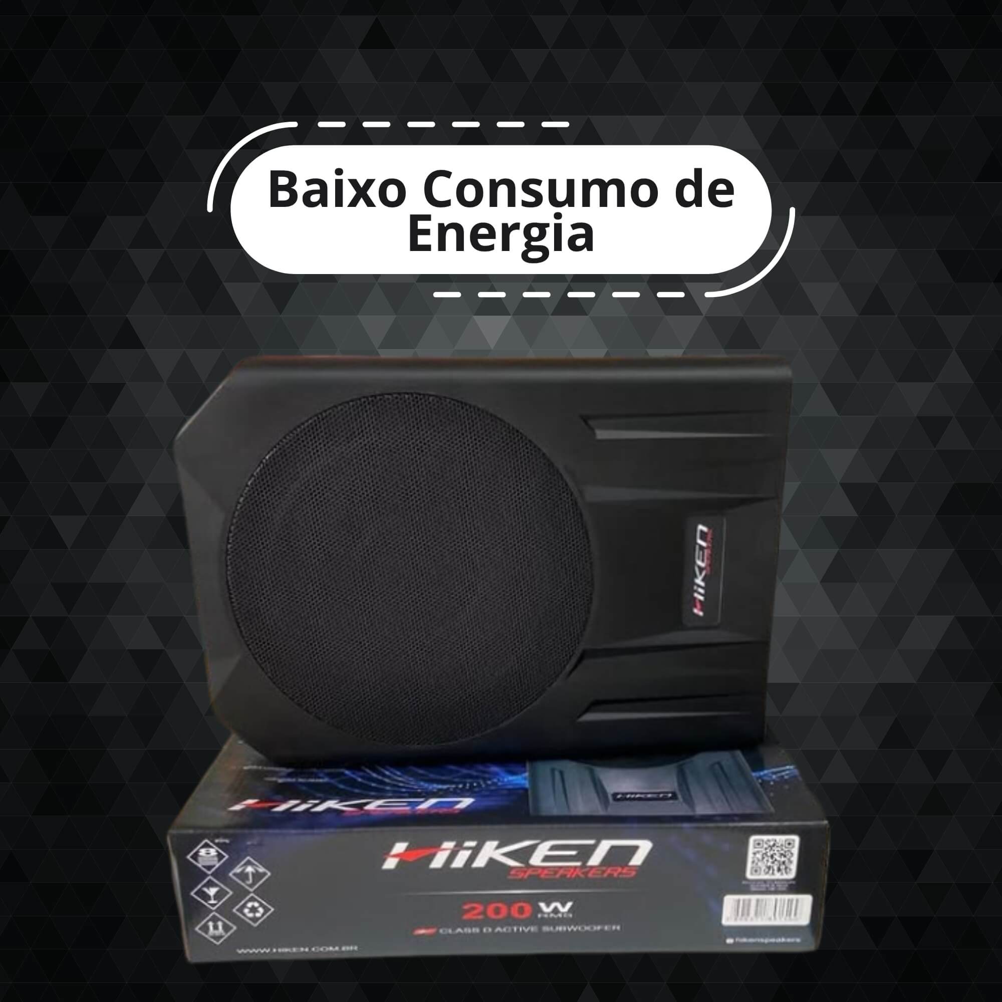 Caixa Slim Amplificada Slender Box 200W 8" Polegadas Hiken - 2HK001990