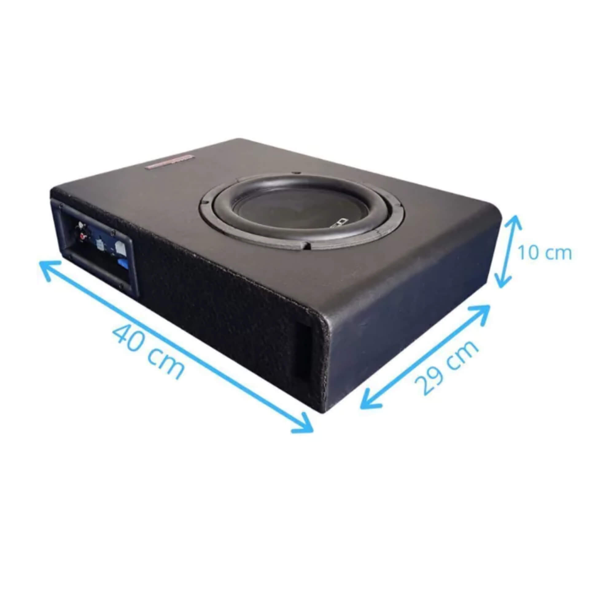 Caixa de Som Amplificada Automotiva Slim Sub 8" Polegadas 200W PMPO Hiken - 2HK001992