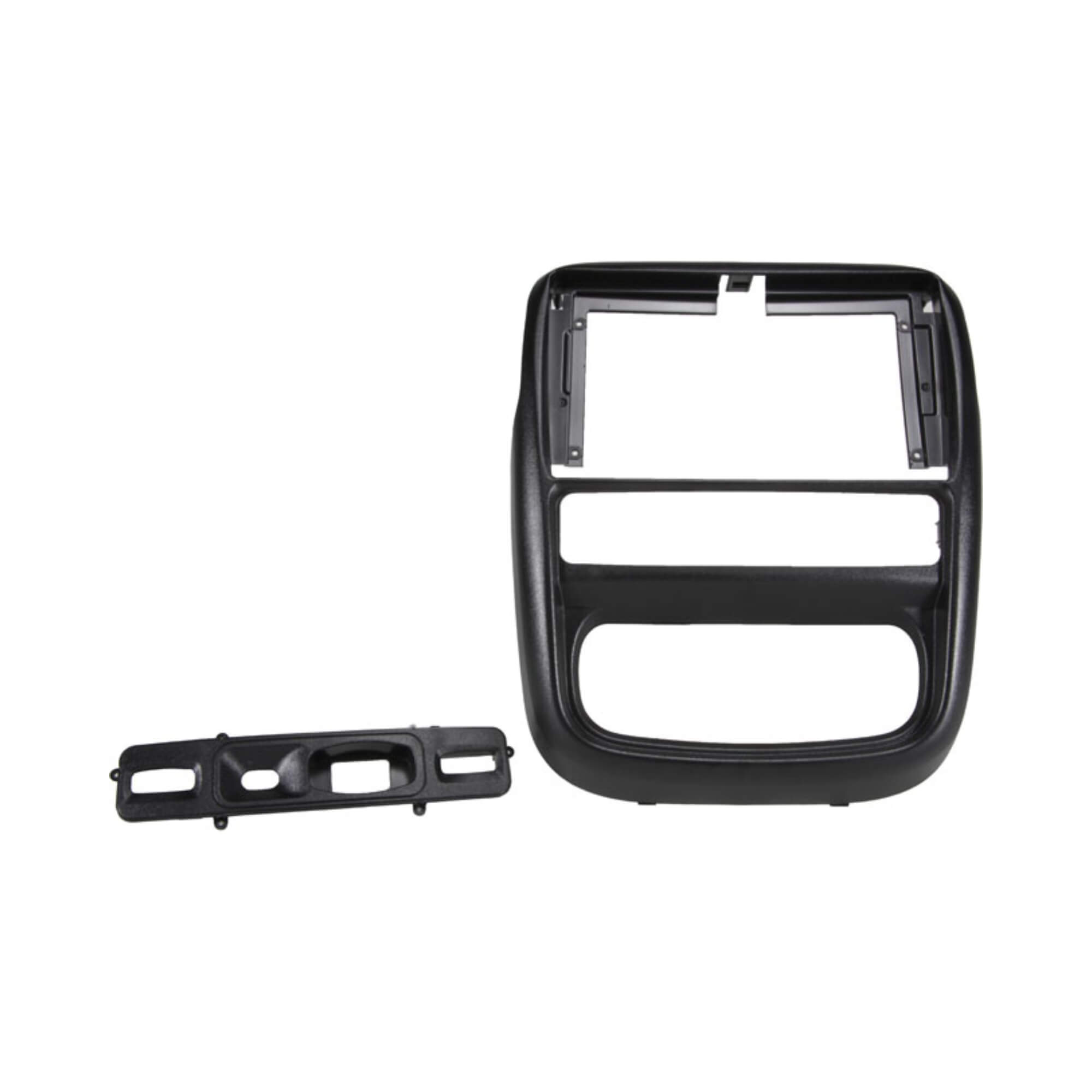 Moldura 9" Polegadas na cor Preta compatível com Duster 2010 a 2015 Expex - EPX9RN015