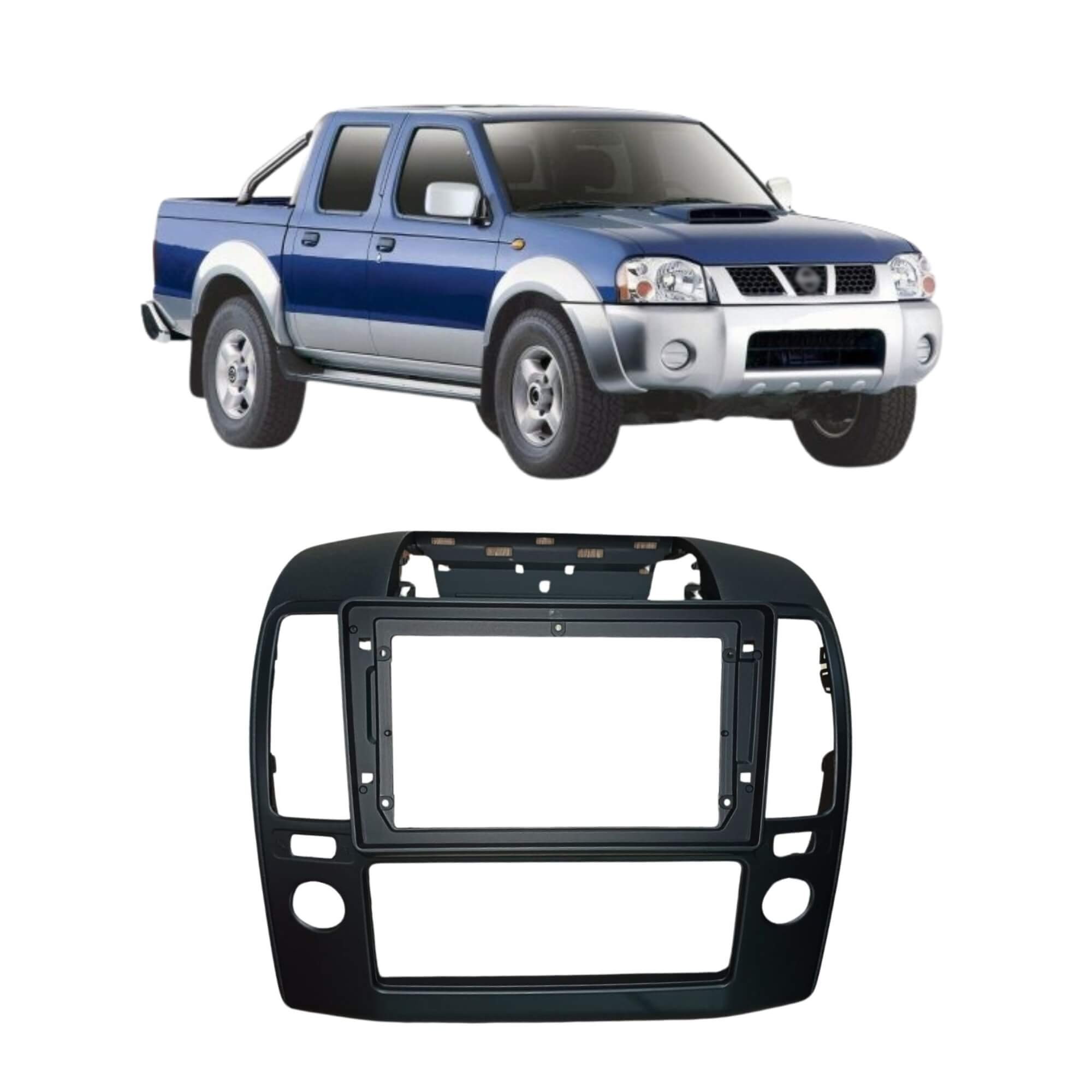 Moldura Frontier 2006 a 2012 9" Polegadas na cor Preta Expex - EPX9NS005