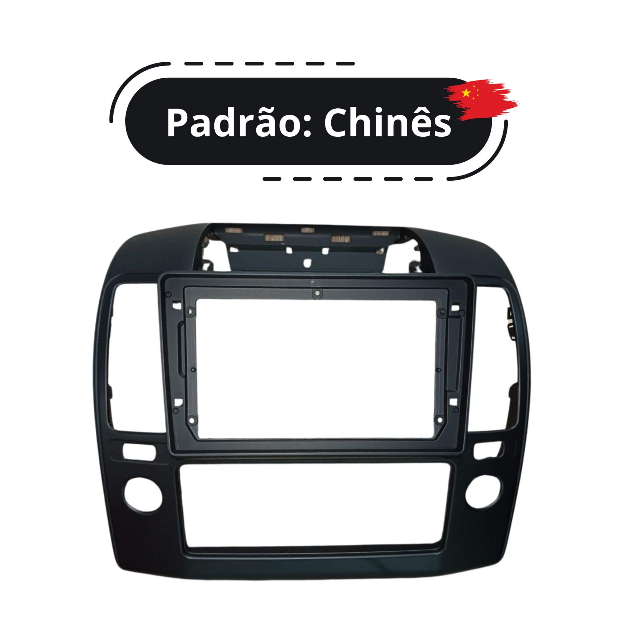 Moldura Frontier 2006 a 2012 9" Polegadas na cor Preta Expex - EPX9NS005