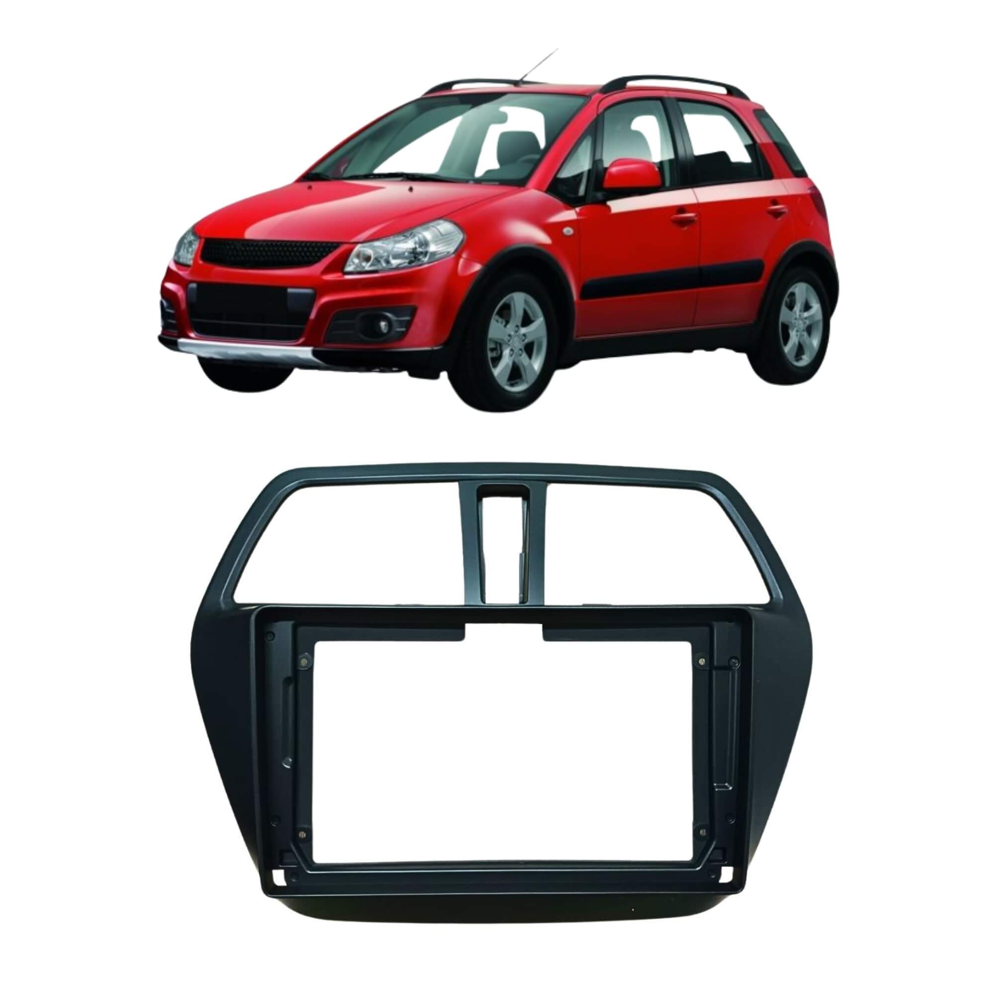 Moldura 9" Polegadas na cor Preta compatível com SX4 e Scross a partir de 2014 Expex - EPX9SU003