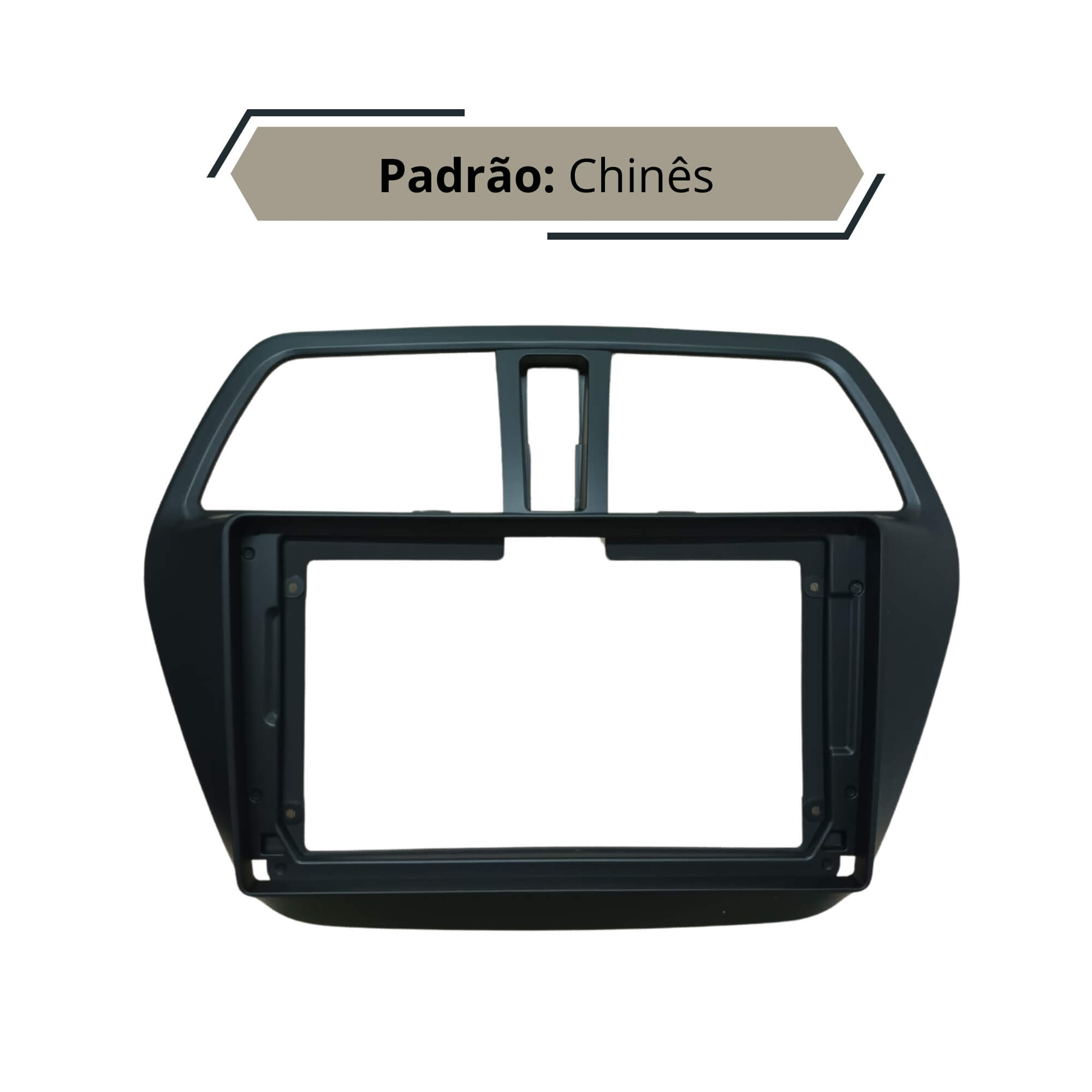 Moldura 9" Polegadas na cor Preta compatível com SX4 e Scross a partir de 2014 Expex - EPX9SU003