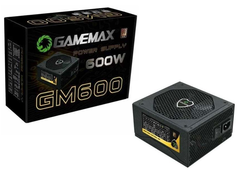Fonte de Alimentação para PC ATX 600W 24P/Sata 80Plus Bronze Semi-Mod GM600 Gamemax