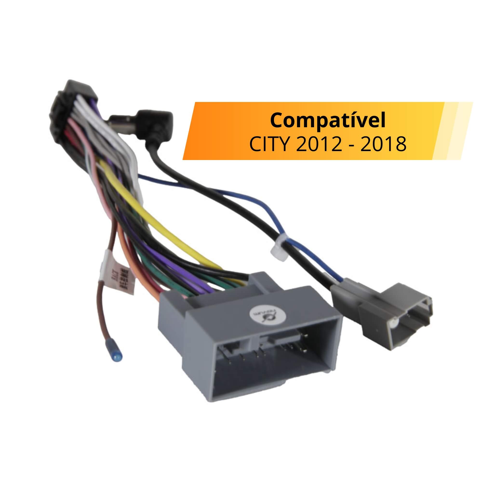 Kit Facil Chicote de Ligação do Som e Adap. Antena City 2012 a 2018 16PIN Expex - FAC HO-006