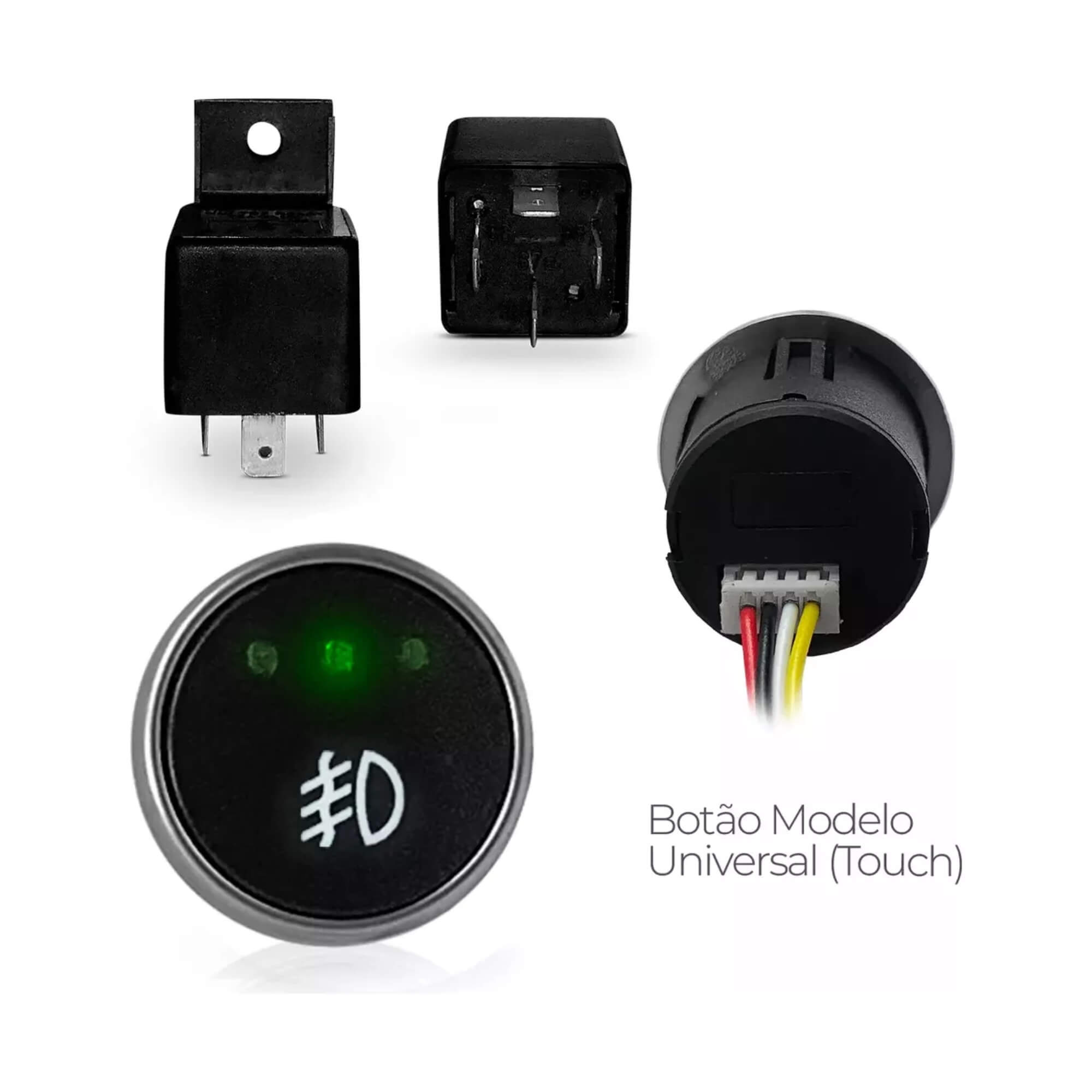 Kit Farol Milha C4 Cactus 2019 a 2024 Moldura Botão Universal Touch Suits - STS1120CT