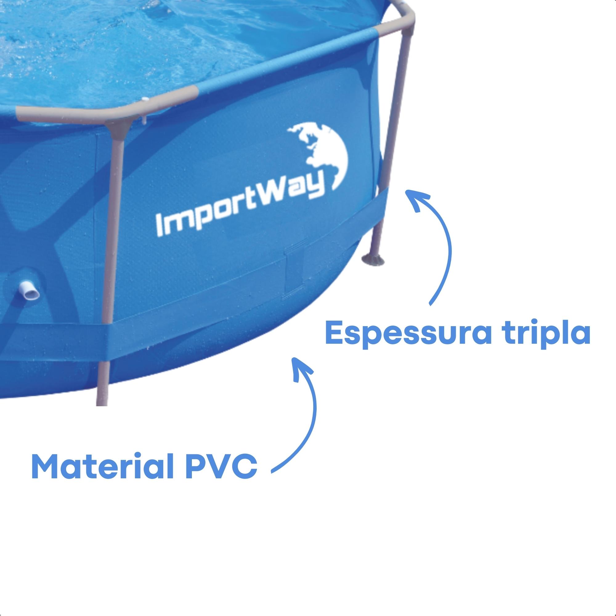 COMP Kit Piscina 5.200 Litros + kit reparo + Lona + Bomba Filtragem Escolher Voltagem Voltagem.:220v