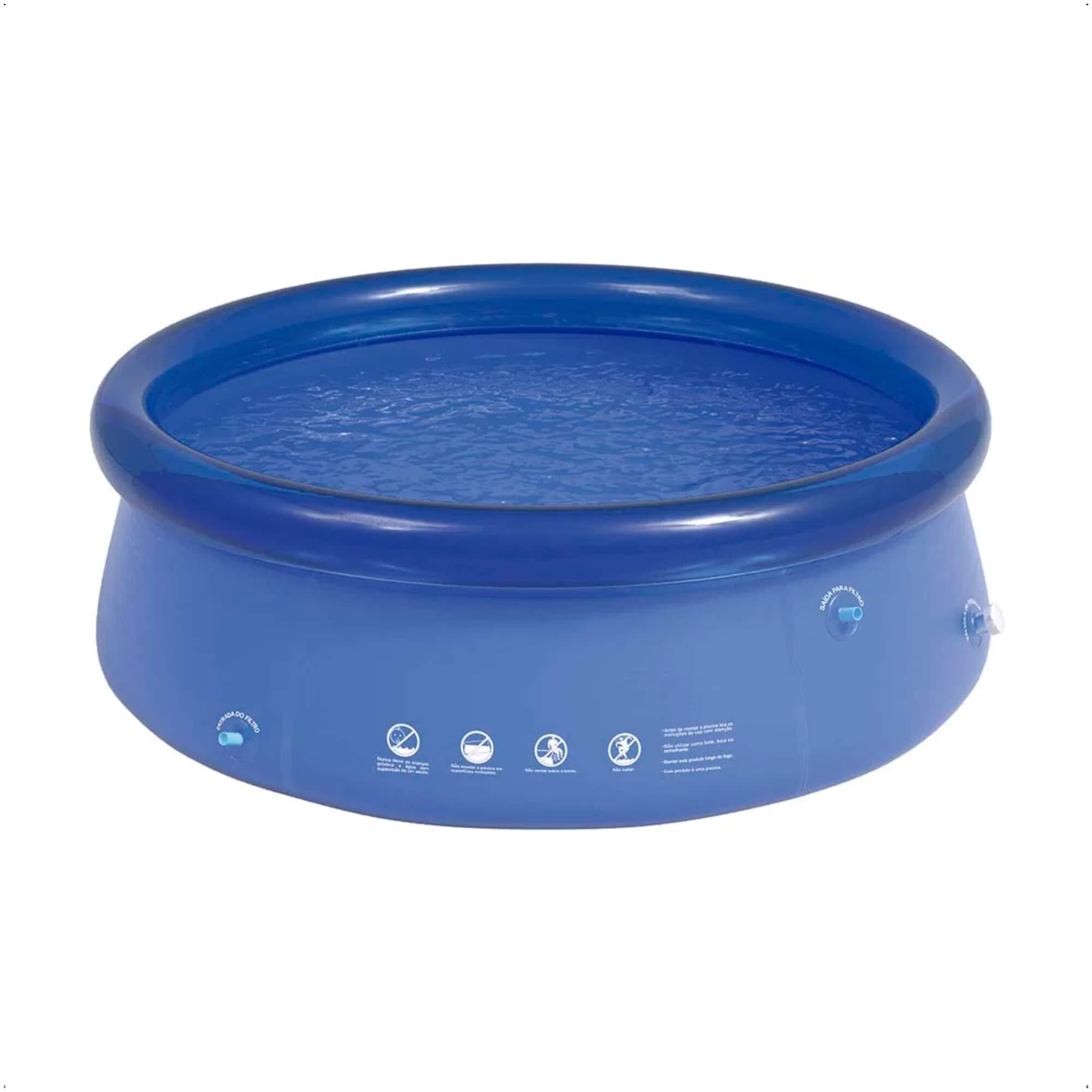 COMP Piscina Inflável PVC Azul com Kit Reparo MOR Escolha Litragem 1000 1900 2400 4600 Litros Litragem.:4600
