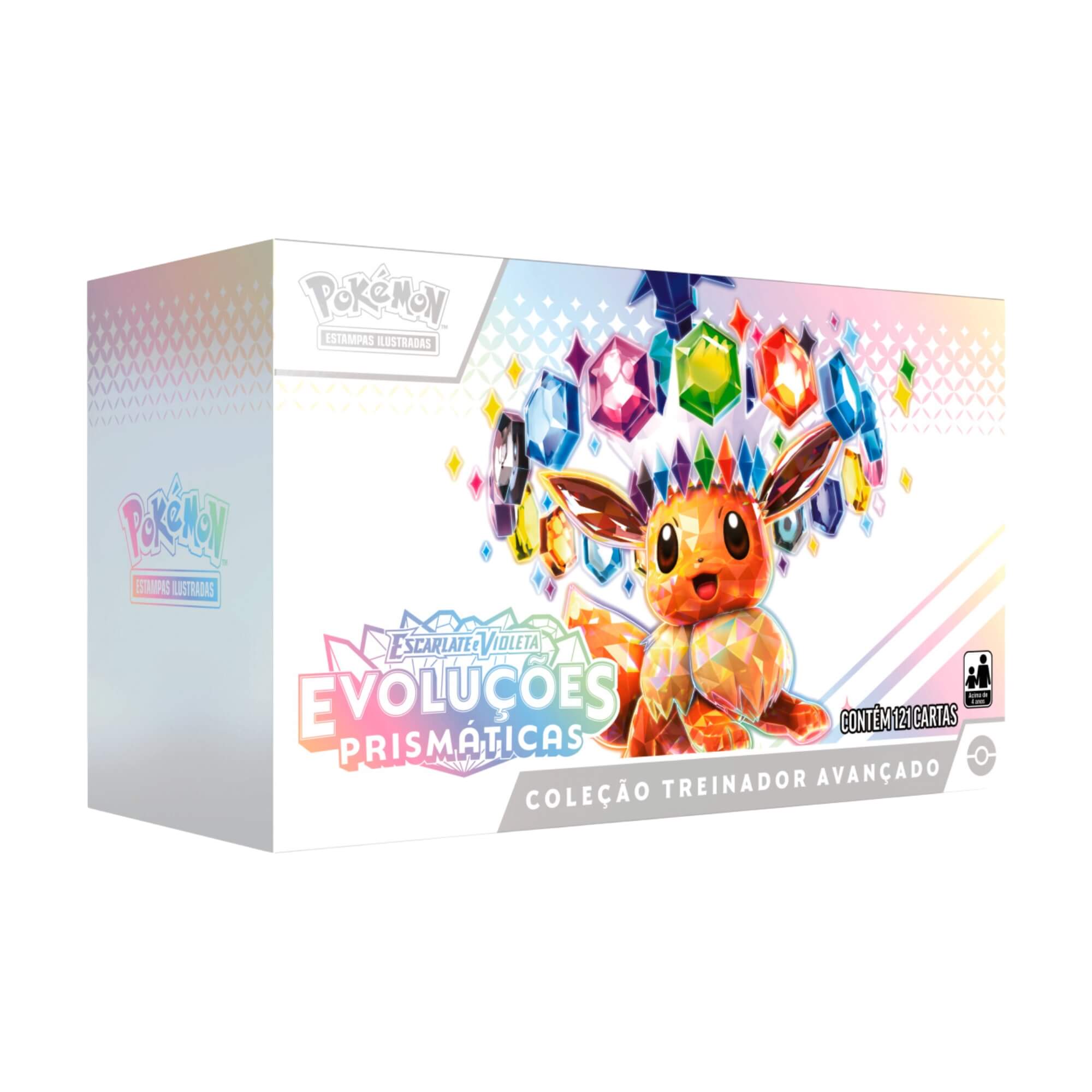 Pokemon Box Treinador Avançado EV8.5 Evoluções Prismaticas Copag - 35278