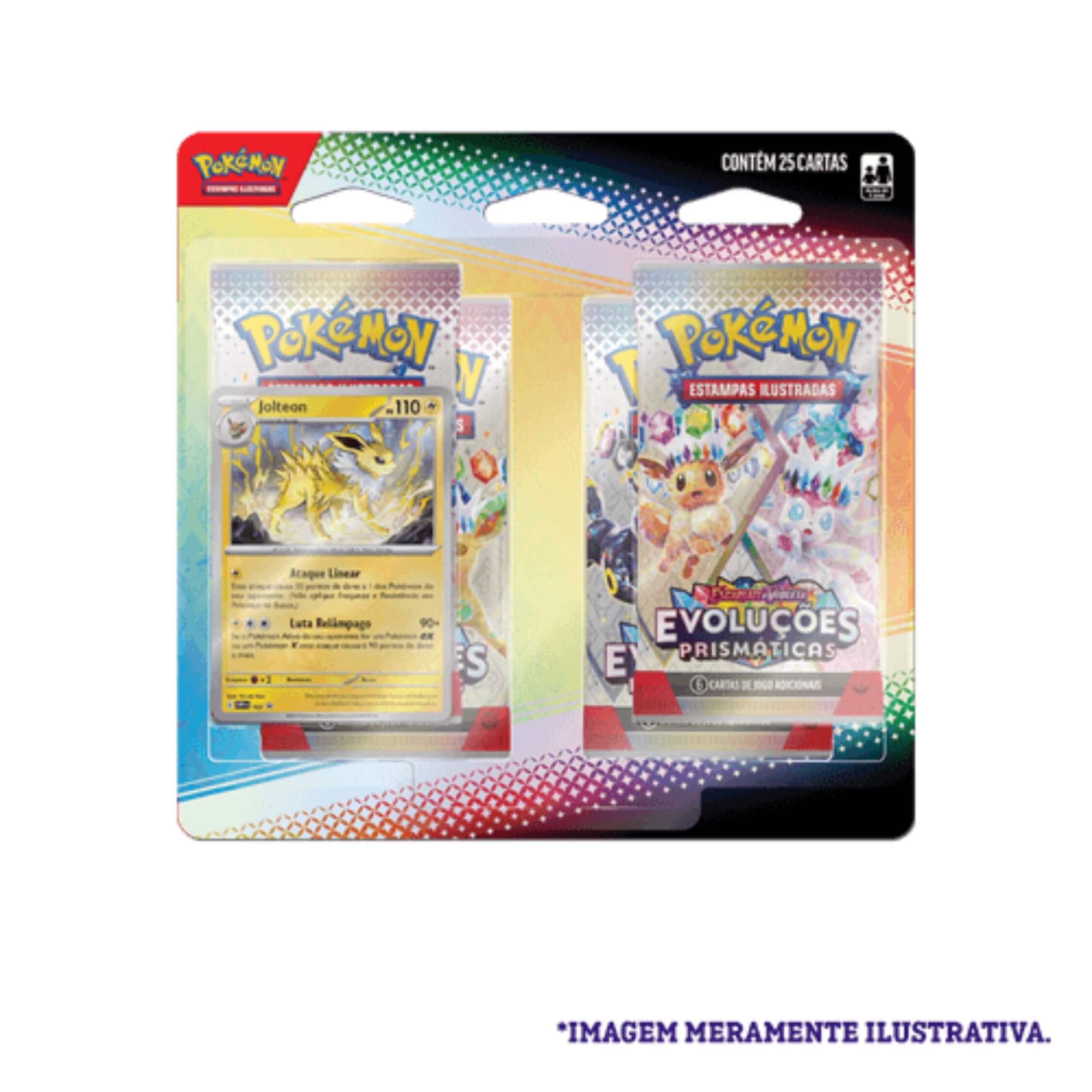 Pokemon 3x Blister Quadruplo Evoluções Prismaticas Copag - 35275