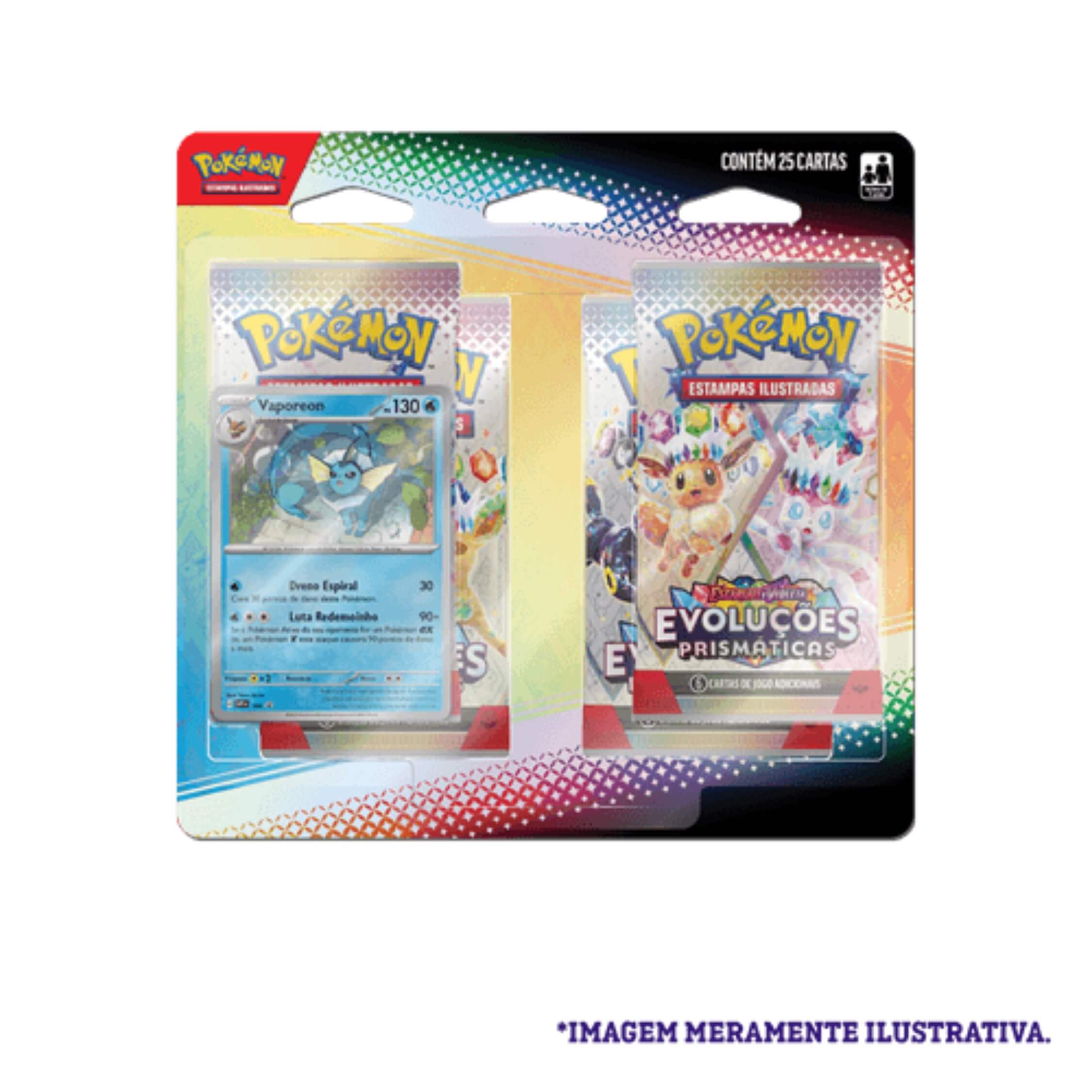 Pokemon 3x Blister Quadruplo Evoluções Prismaticas Copag - 35275