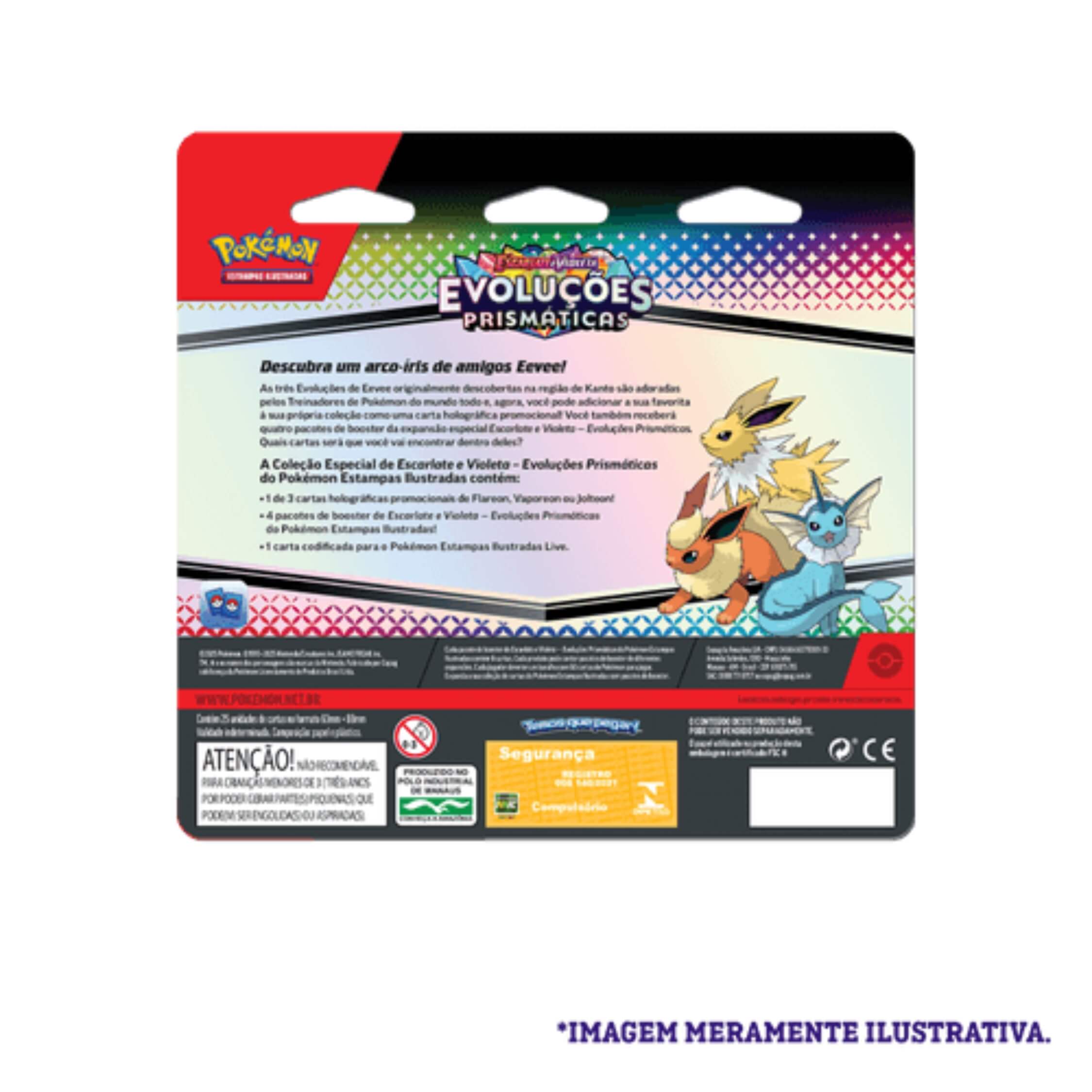 Pokemon 3x Blister Quadruplo Evoluções Prismaticas Copag - 35275