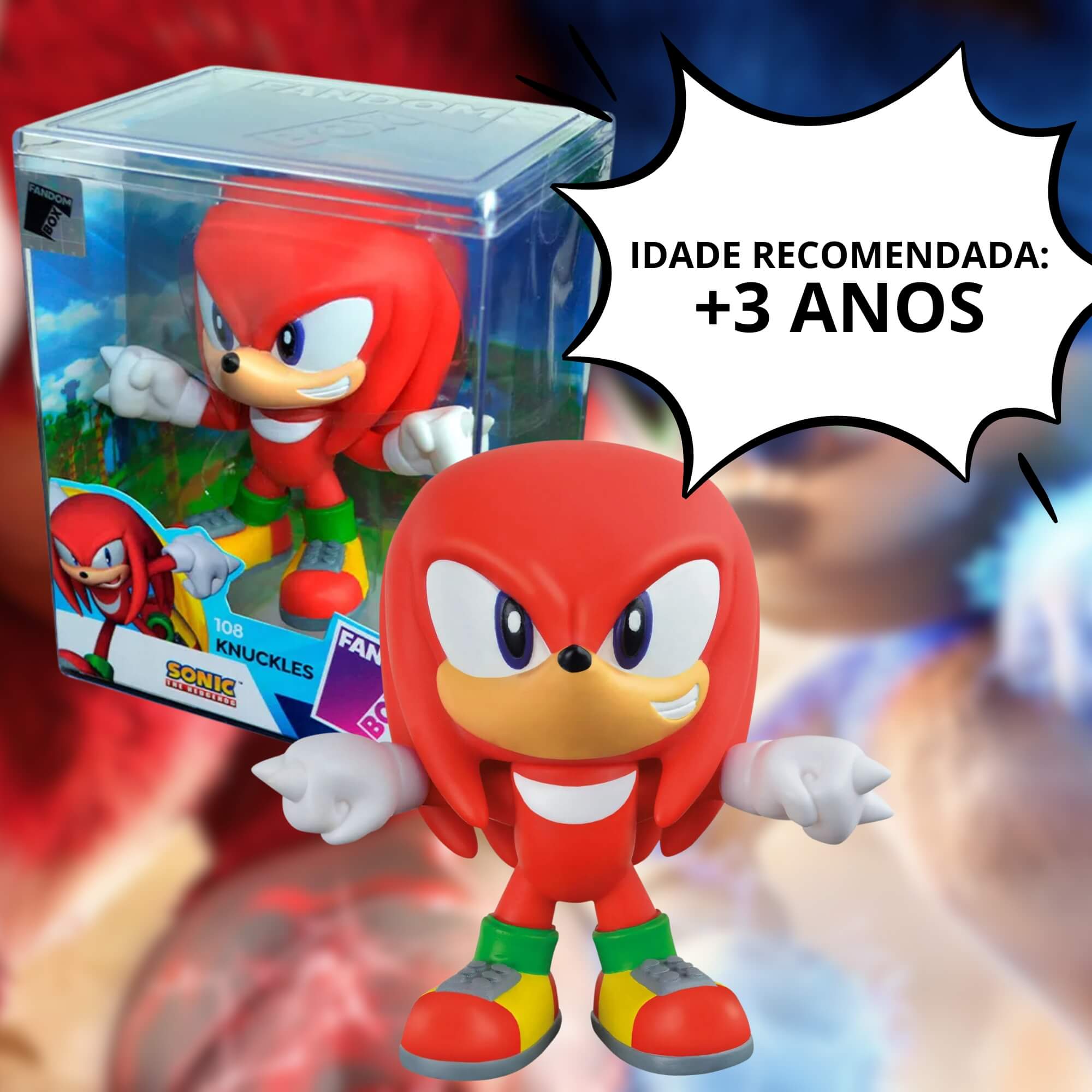Fandom Box Knuckles - Turma do Sonic - Vinil Atoxico Lider - 3502