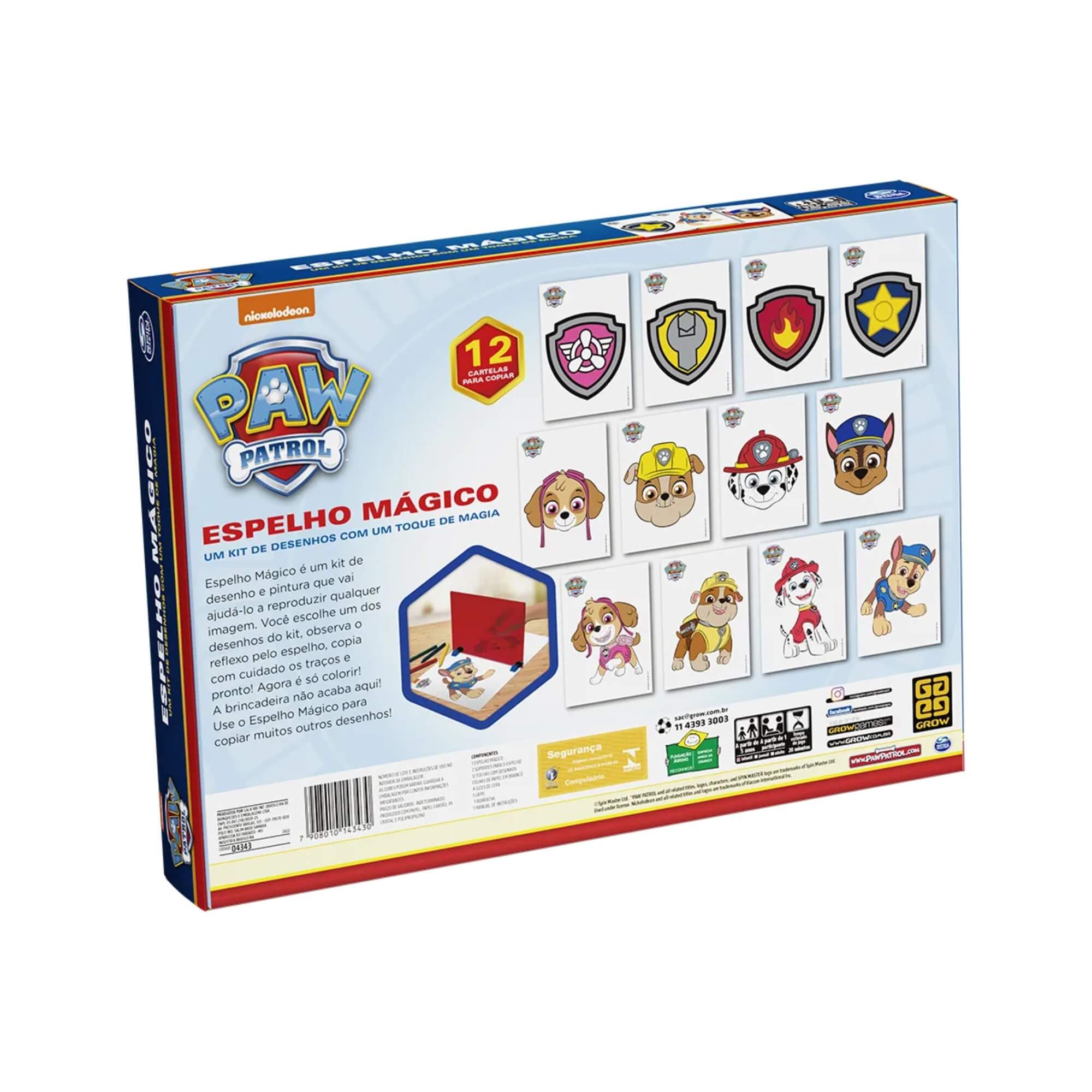 Kit de Desenho Espelho Mágico Patrulha Canina Grow - 04343