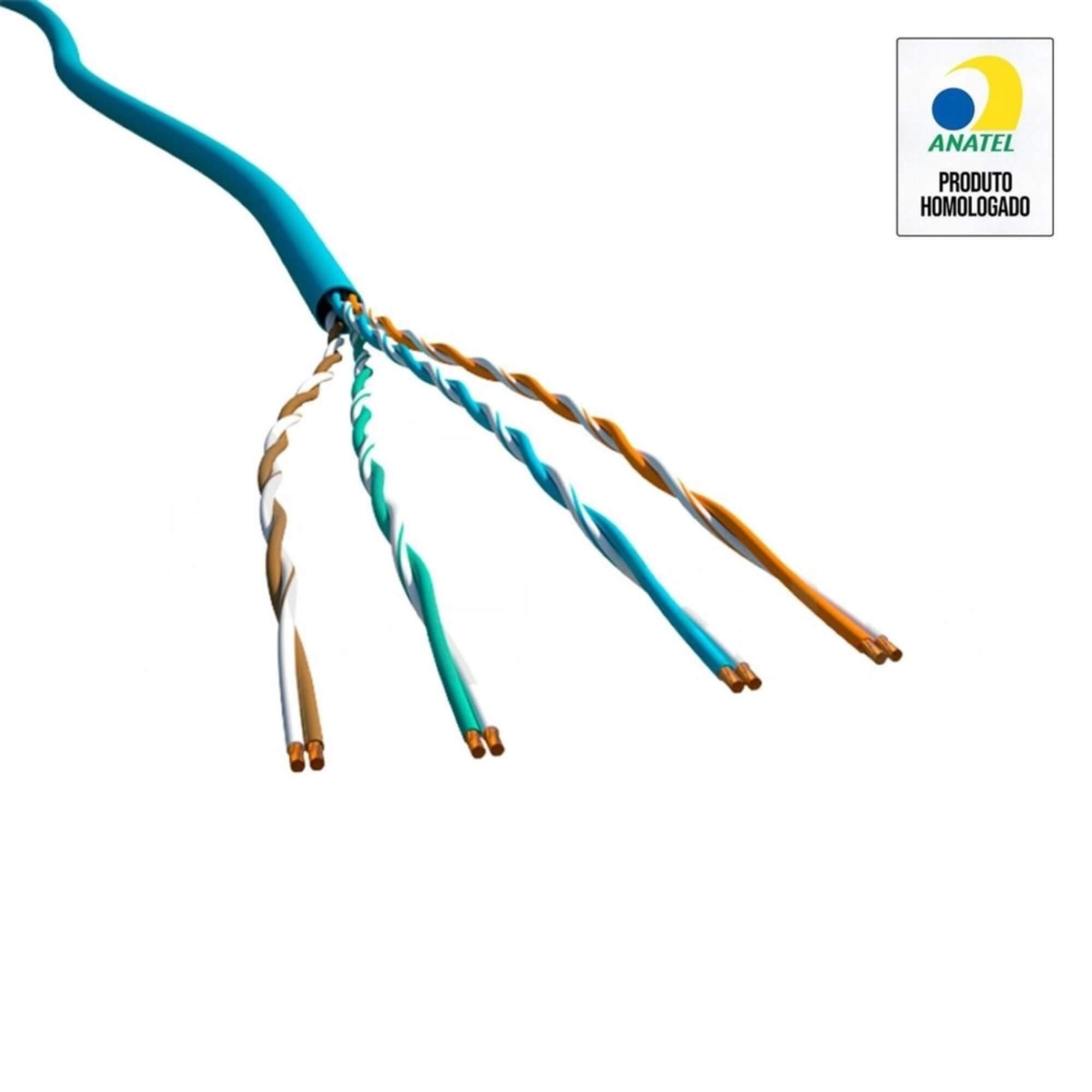 Cabo de Rede CAT5E CMX 305 Metros 24AWG Azul Nexans - RJ-N100.561330
