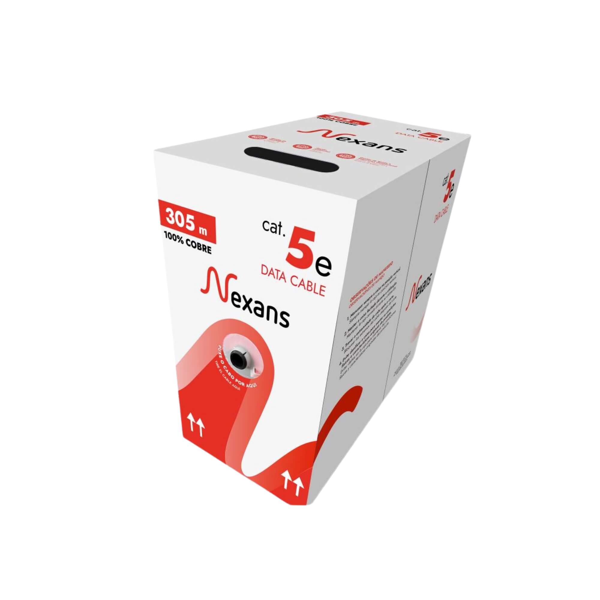 Cabo de Rede CAT5E CMX 305 Metros 24AWG Azul Nexans - RJ-N100.561330