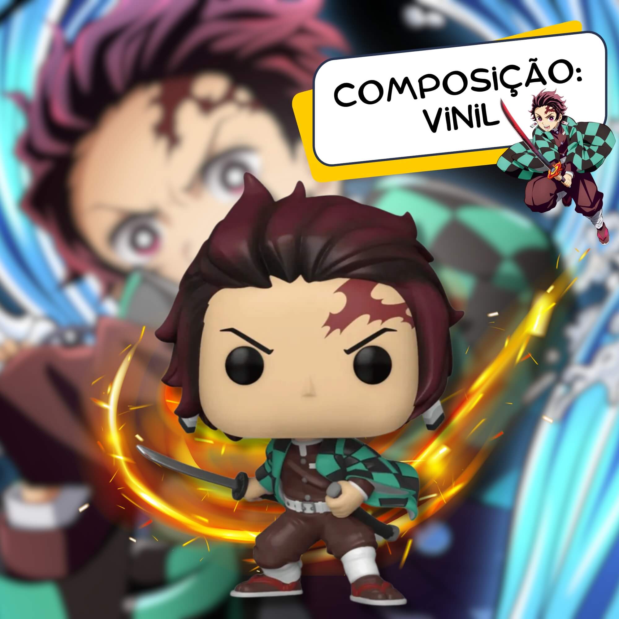 Boneco Funko Pop! Demon Slayer Tanjiro Kamado 867 Candide - 11009