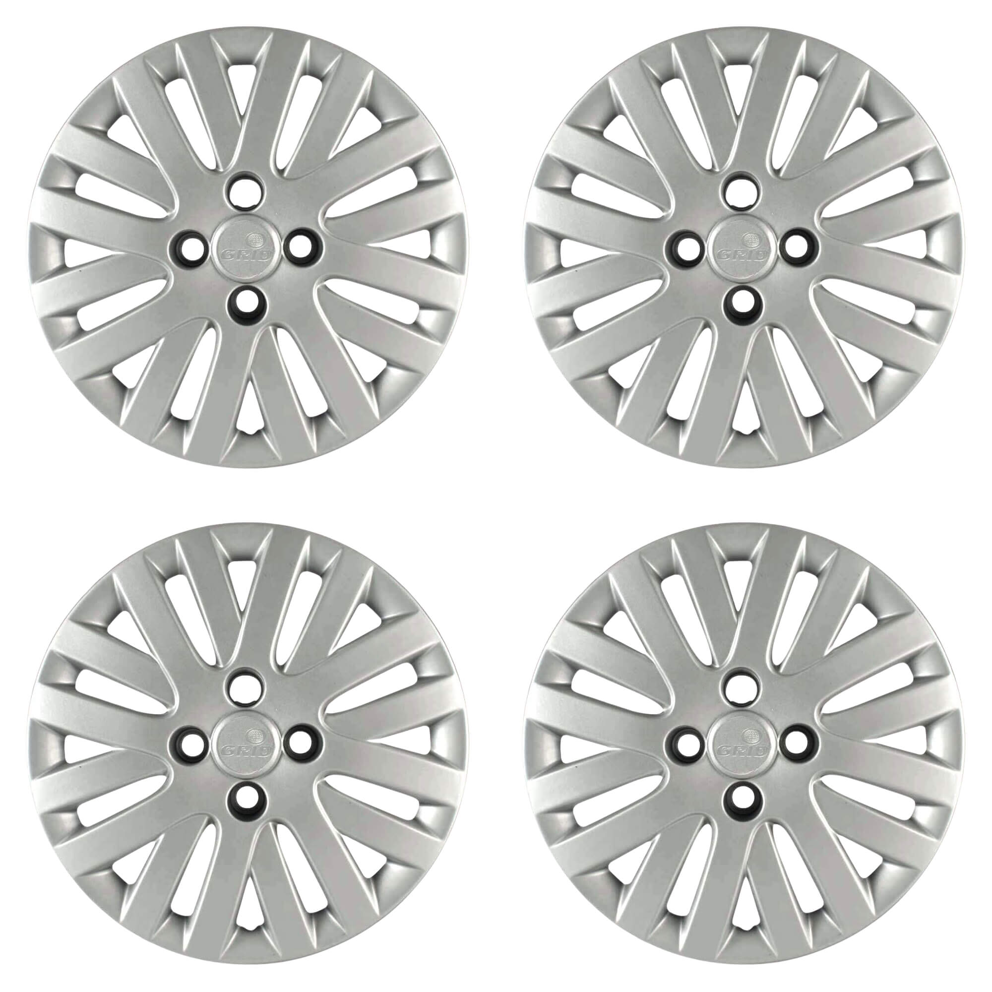 Calota Aro 14" cor Prata Mod Gol/Voyage/Saveiro G5 2009/11 (Jogo c/ 4 Calotas) Grid - 009CA-PTA-E