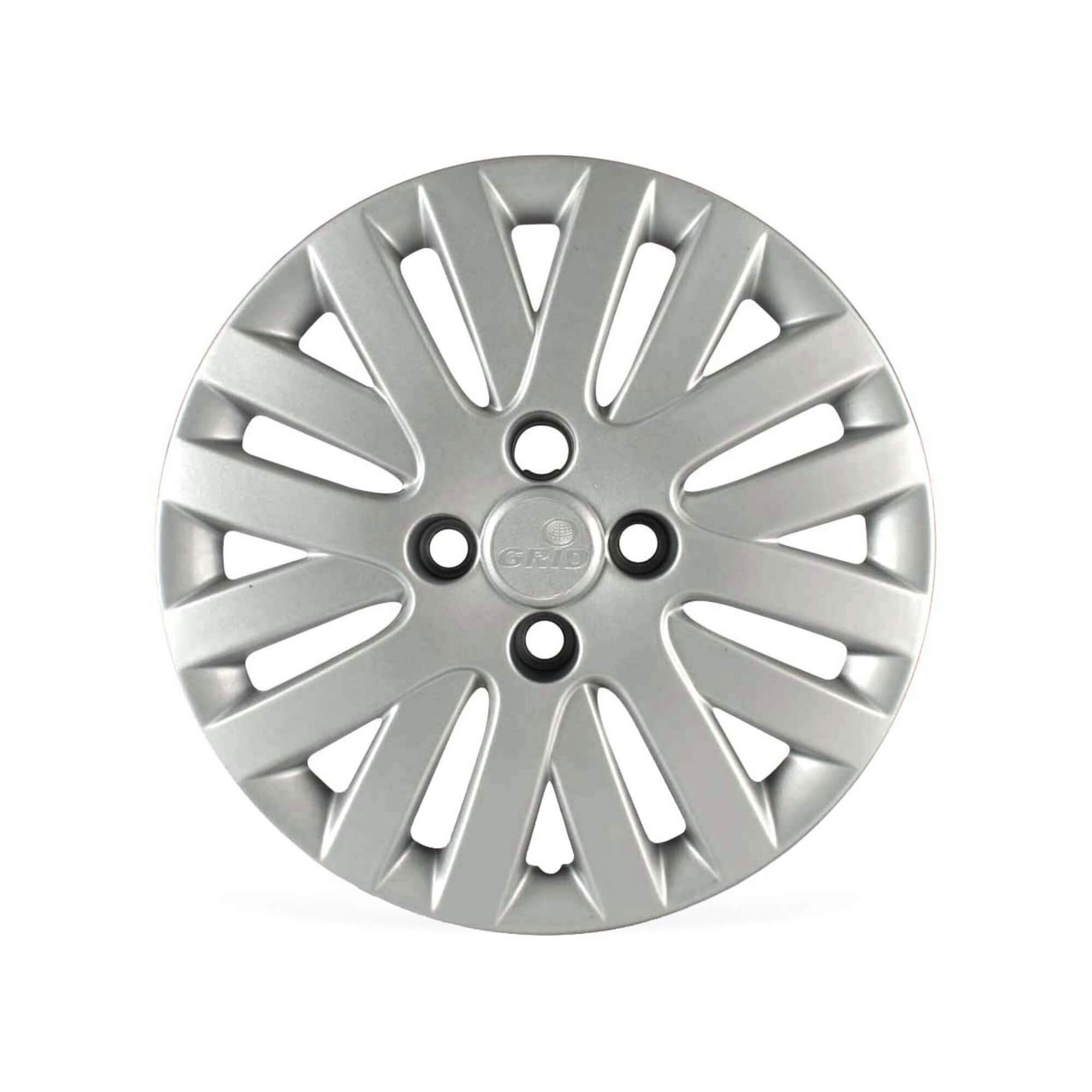 Calota Aro 14" cor Prata Mod Gol/Voyage/Saveiro G5 2009/11 (Jogo c/ 4 Calotas) Grid - 009CA-PTA-E