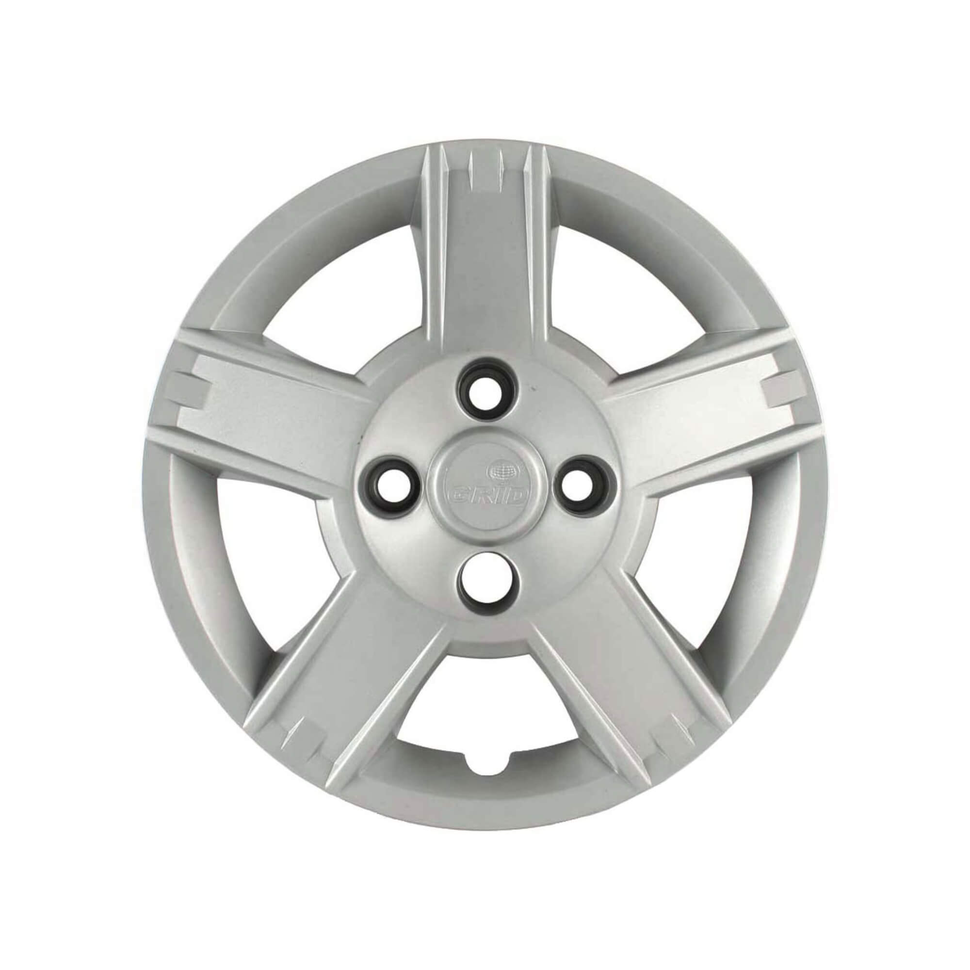 Calota Aro 14" cor Prata Mod Fiesta Hatch/Sedan 2008/10 (Jogo c/ 4 Calotas) Grid - 014CB-PTA-E