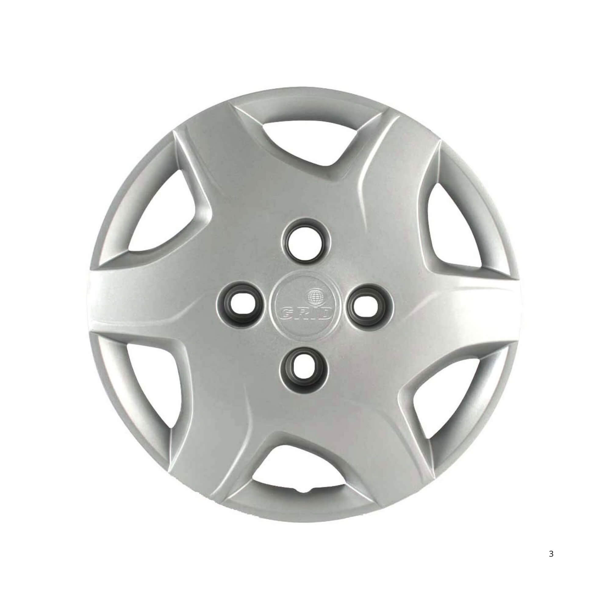 Calota Aro 13" cor Prata Mod Celta 12/15 (Jogo c/ 4 Calotas) Grid - 042CB-PTA-E