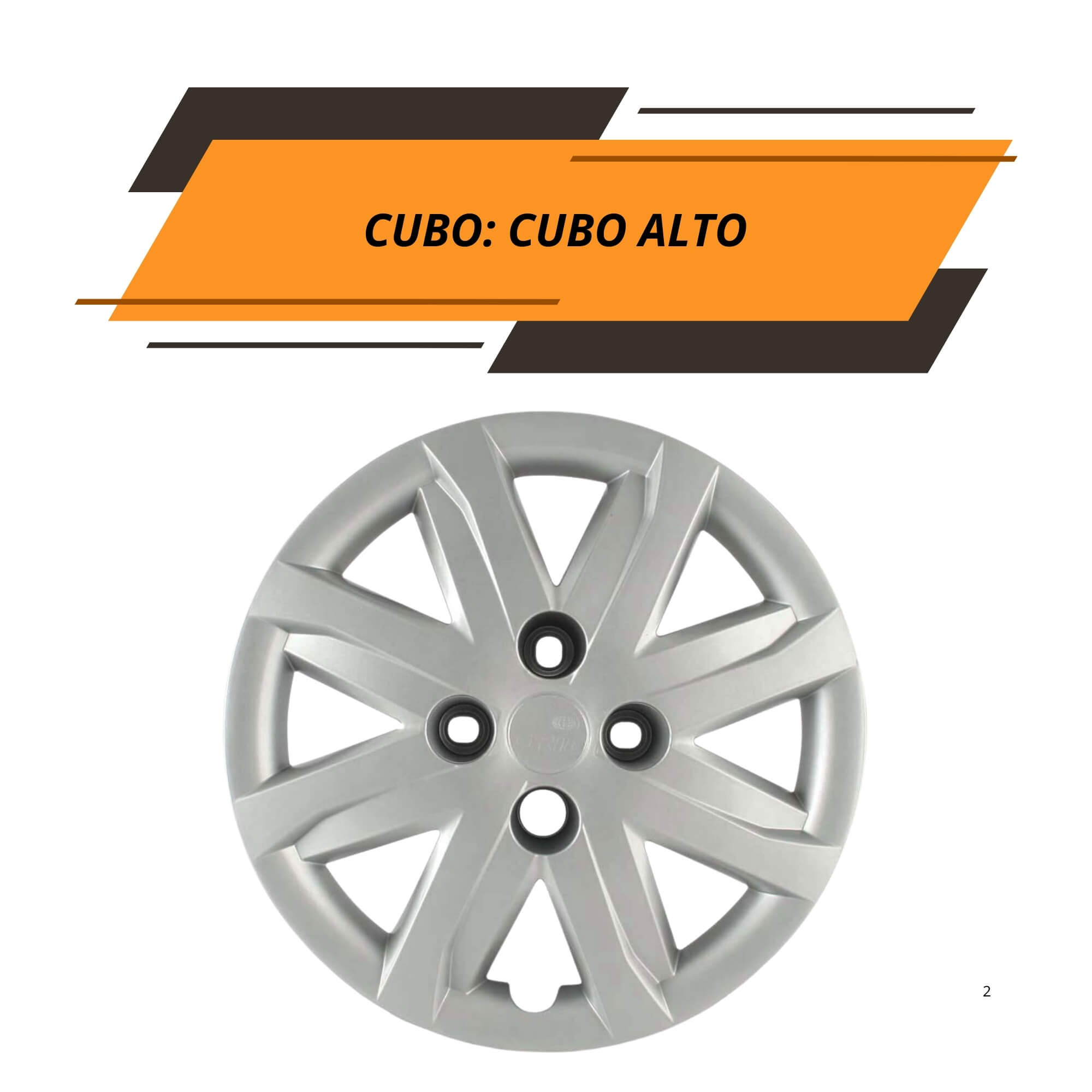 Calota Aro 14" cor Prata Mod Gol/Voyage/Saveiro G5 12/13 (Jogo c/ 4 Calotas) Grid - 048CA-PTA-E