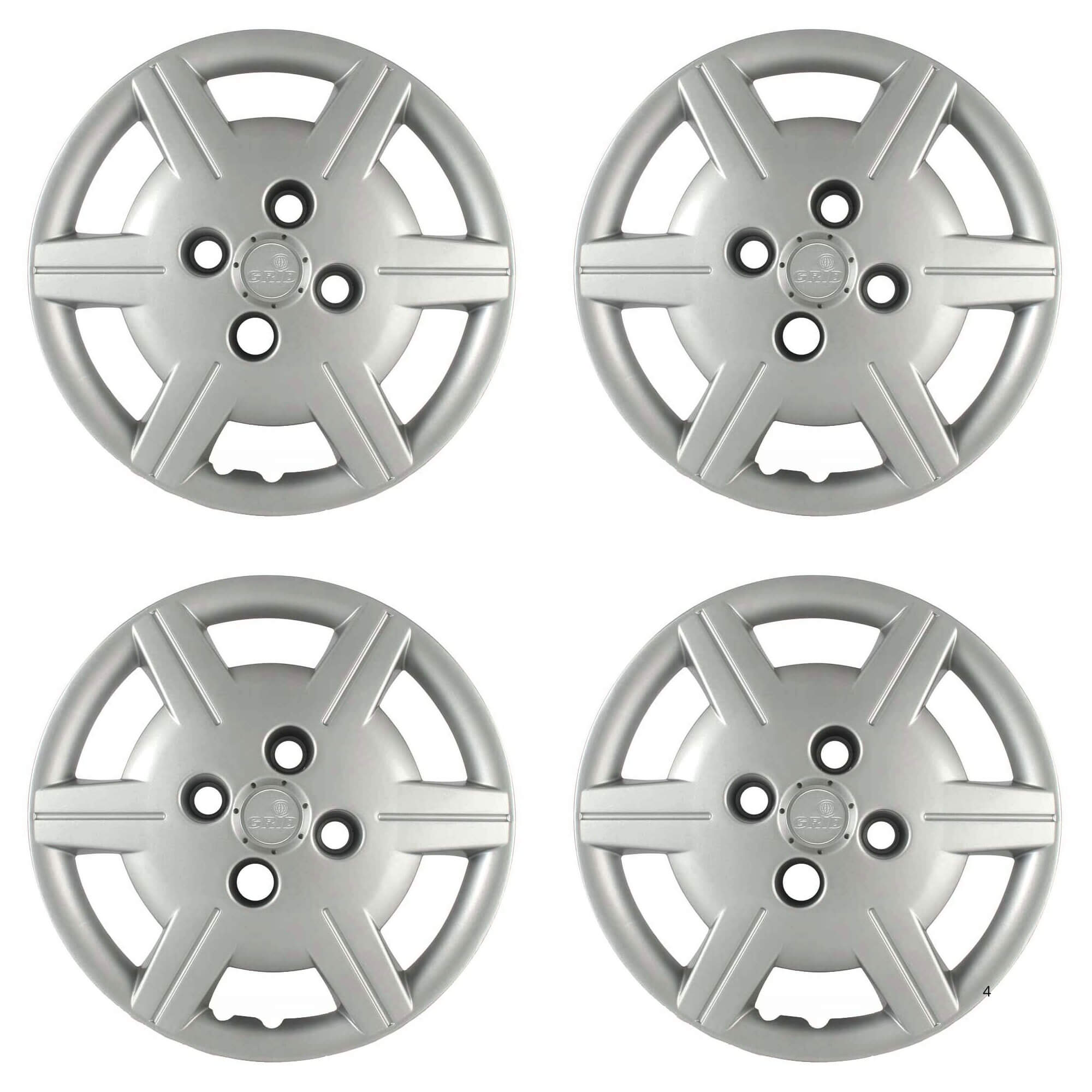 Calota Aro 13" cor Prata Mod Corsa Classic 12/15 (Jogo c/ 4 Calotas) Grid - 069CB-PTA-E