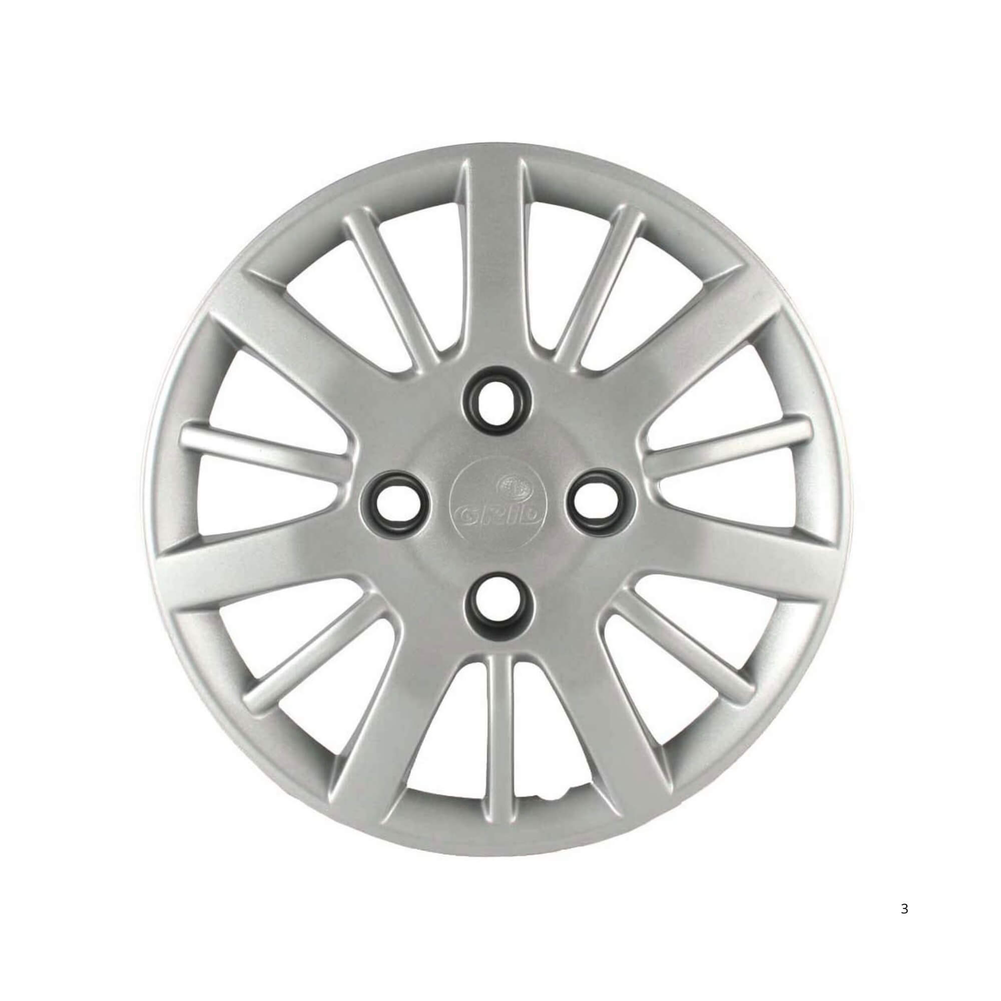 Calota Aro 13" cor Prata Mod Siena/Palio 09/10 (Jogo c/ 4 Calotas) Grid - 074CB-PTA-E