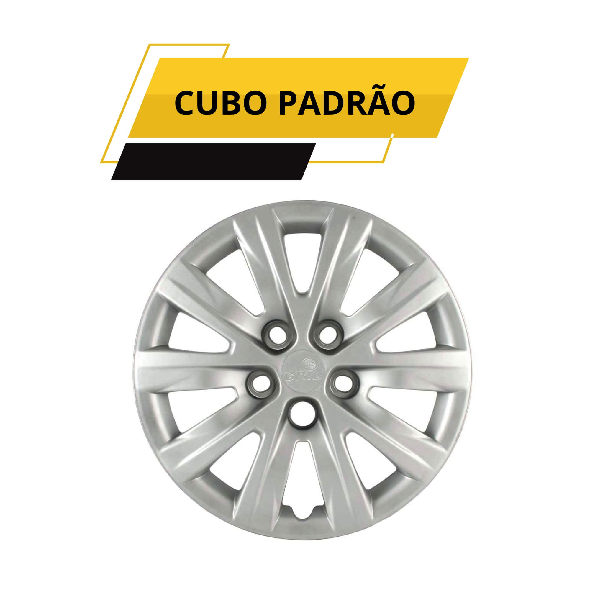 Calota Aro 15" Cor Prata Mod Fox/Space/Polo 12/13 (Jogo c/ 4 Calotas) Grid - 078CP-PTA-E