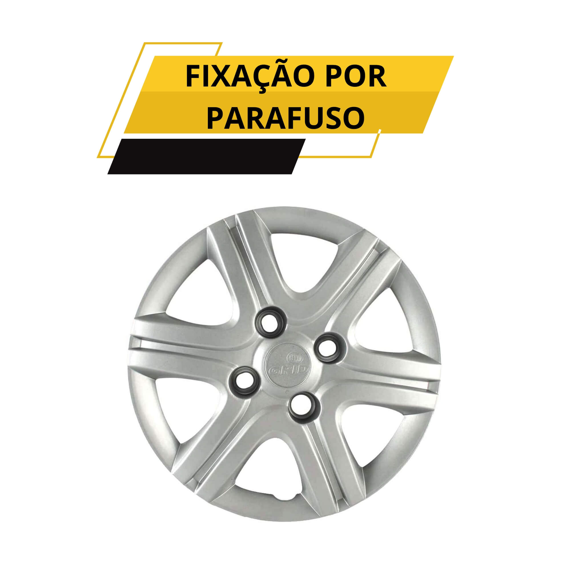 Calota Aro 13" Cor Prata Mod Palio Fire 11/13 (Jogo com 4 calotas) Grid - 080CB-PTA-E