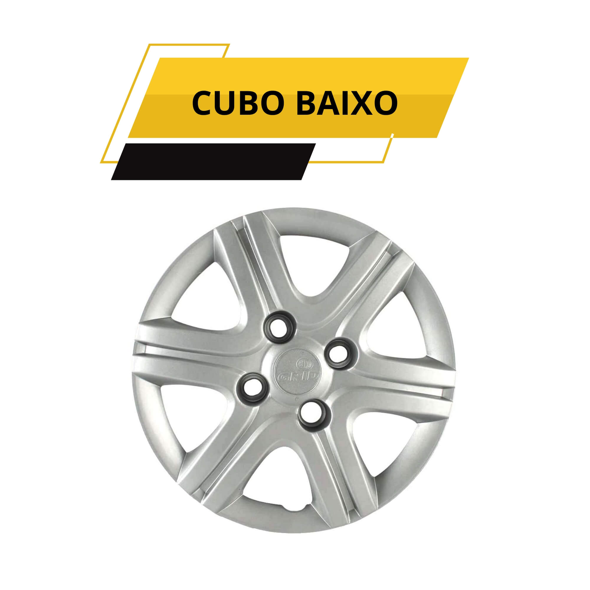 Calota Aro 13" Cor Prata Mod Palio Fire 11/13 (Jogo com 4 calotas) Grid - 080CB-PTA-E