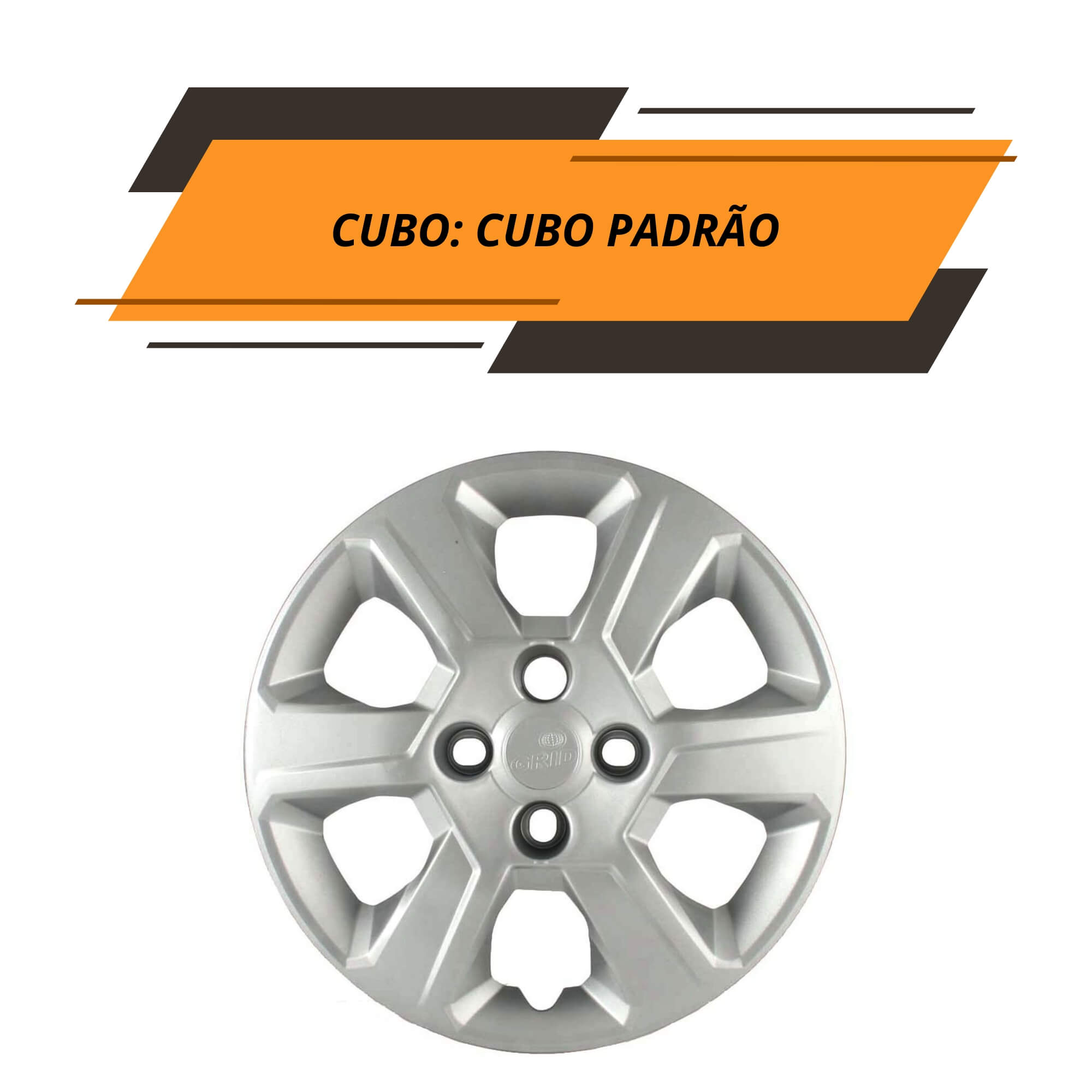 Calota Aro 15" cor Prata Mod Montana 11/20 (Jogo c/ 4 Calotas) Grid - 084CP-PTA-E
