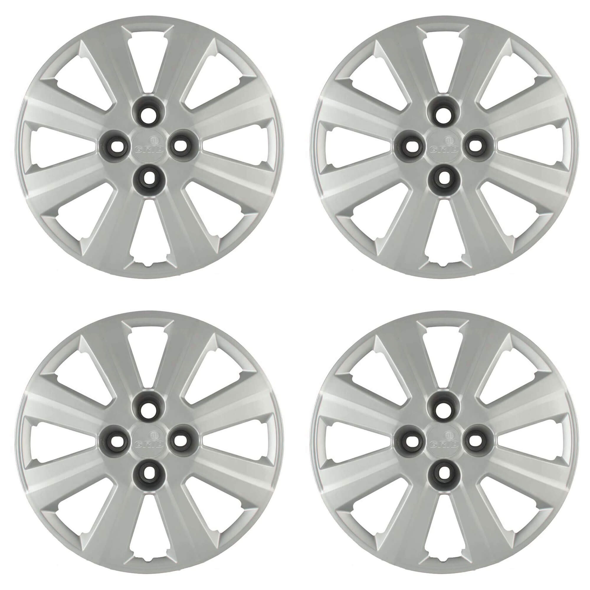 Calota Aro 14" cor Prata Mod Agile 10/13 (Jogo c/ 4 Calotas) Grid - 109CB-PTA-E