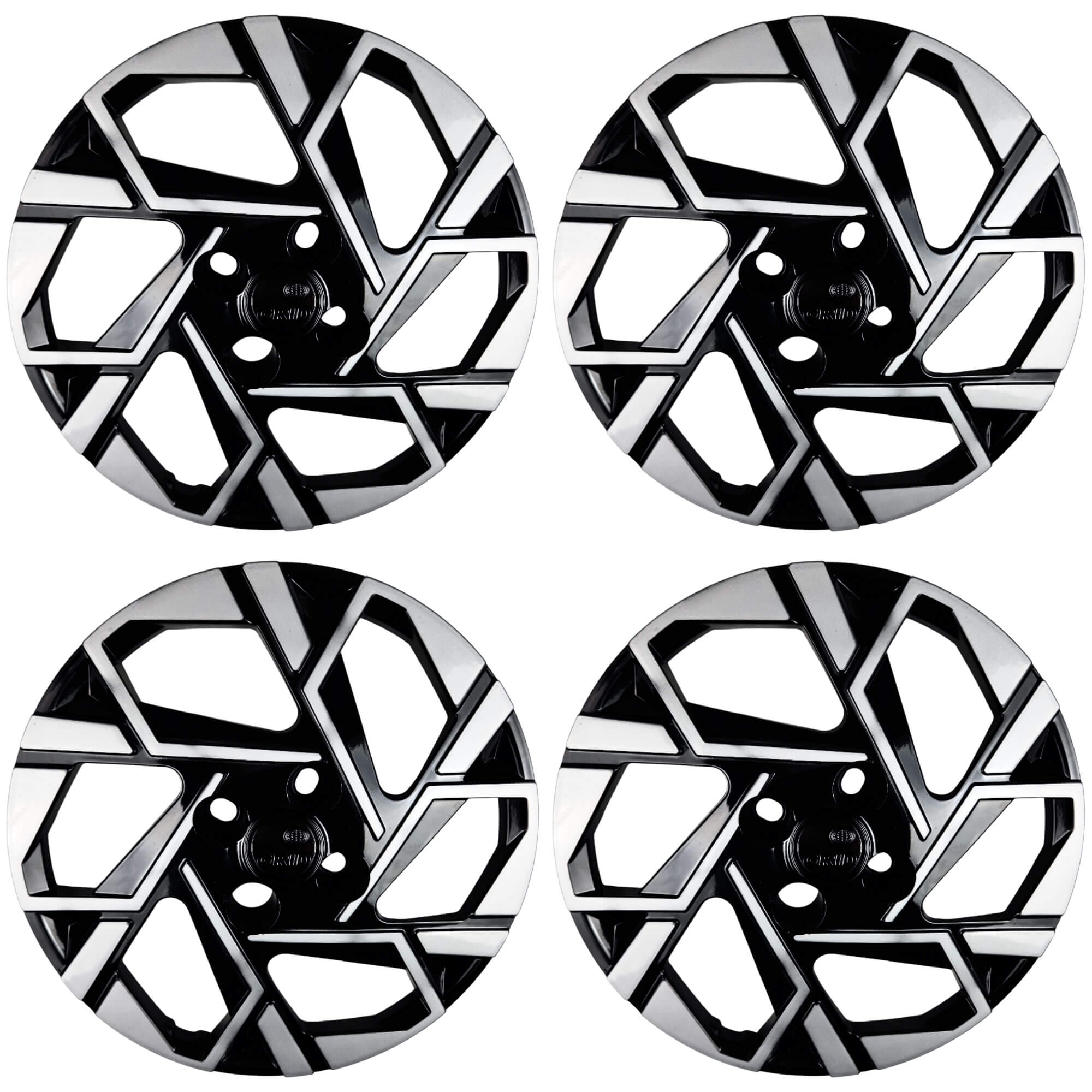 Calota Aro 14" cor Preto/Prata HB20/HB20S 2024 (Jogo c/ 4 Calotas) Grid - 201CB-PBP-E