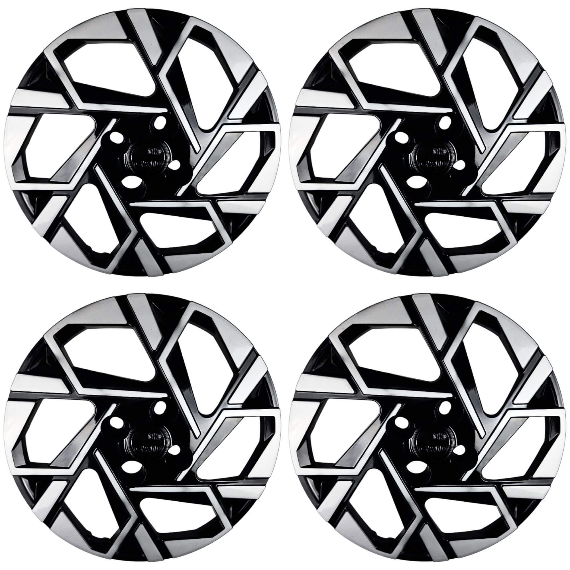 Calota Aro 15" cor Preto/Prata HB20/HB20S 2024 (Jogo c/ 4 Calotas) Grid - 202CP-PBP-E